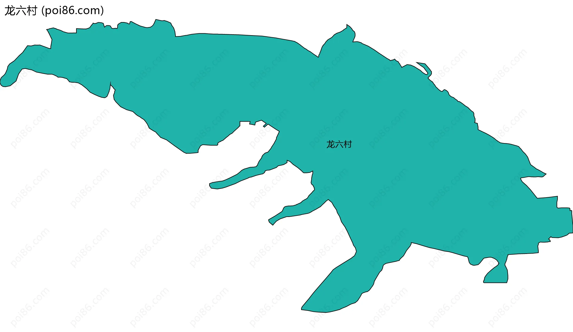 龙六村边界地图