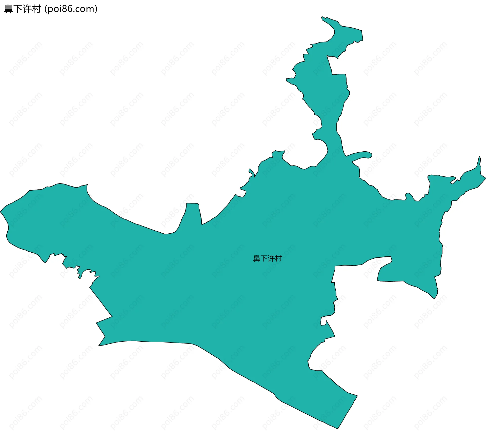 鼻下许村边界地图