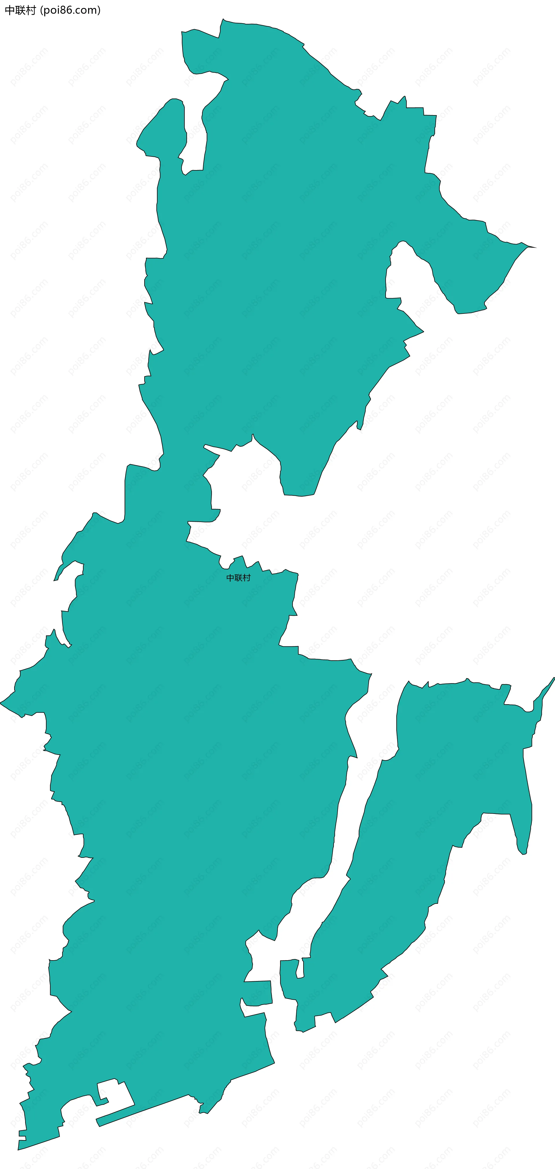 中联村边界地图