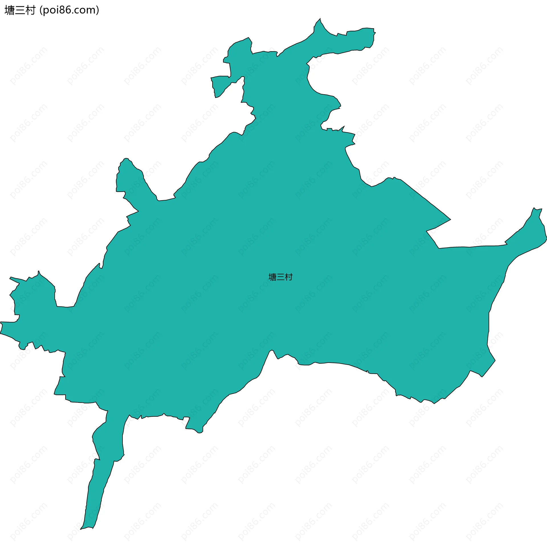 塘三村边界地图