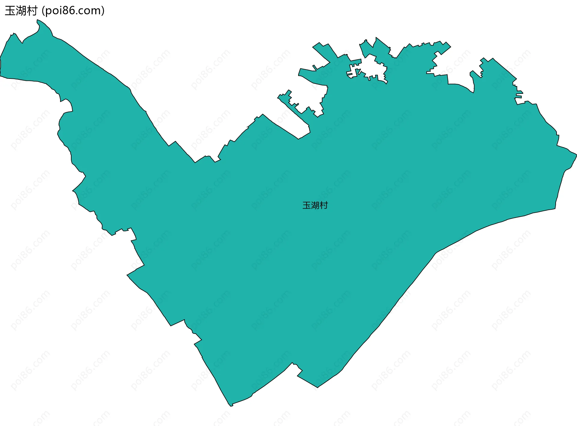 玉湖村边界地图