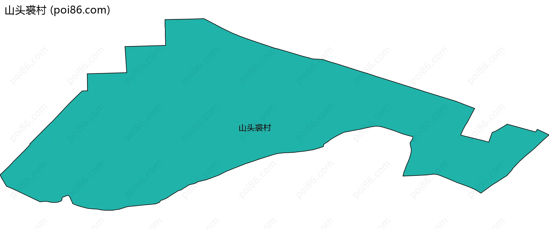 山头裘村边界地图