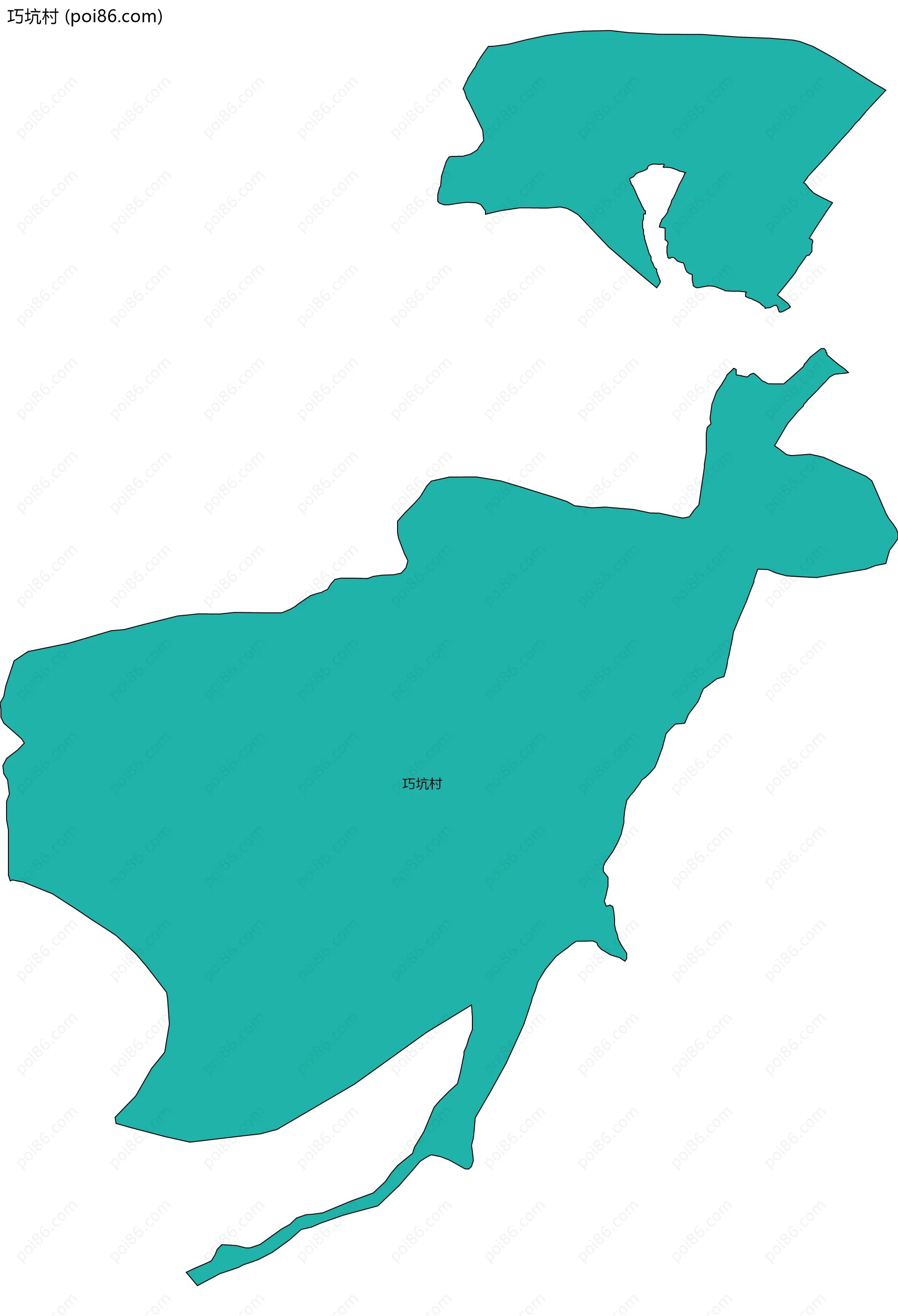 巧坑村边界地图