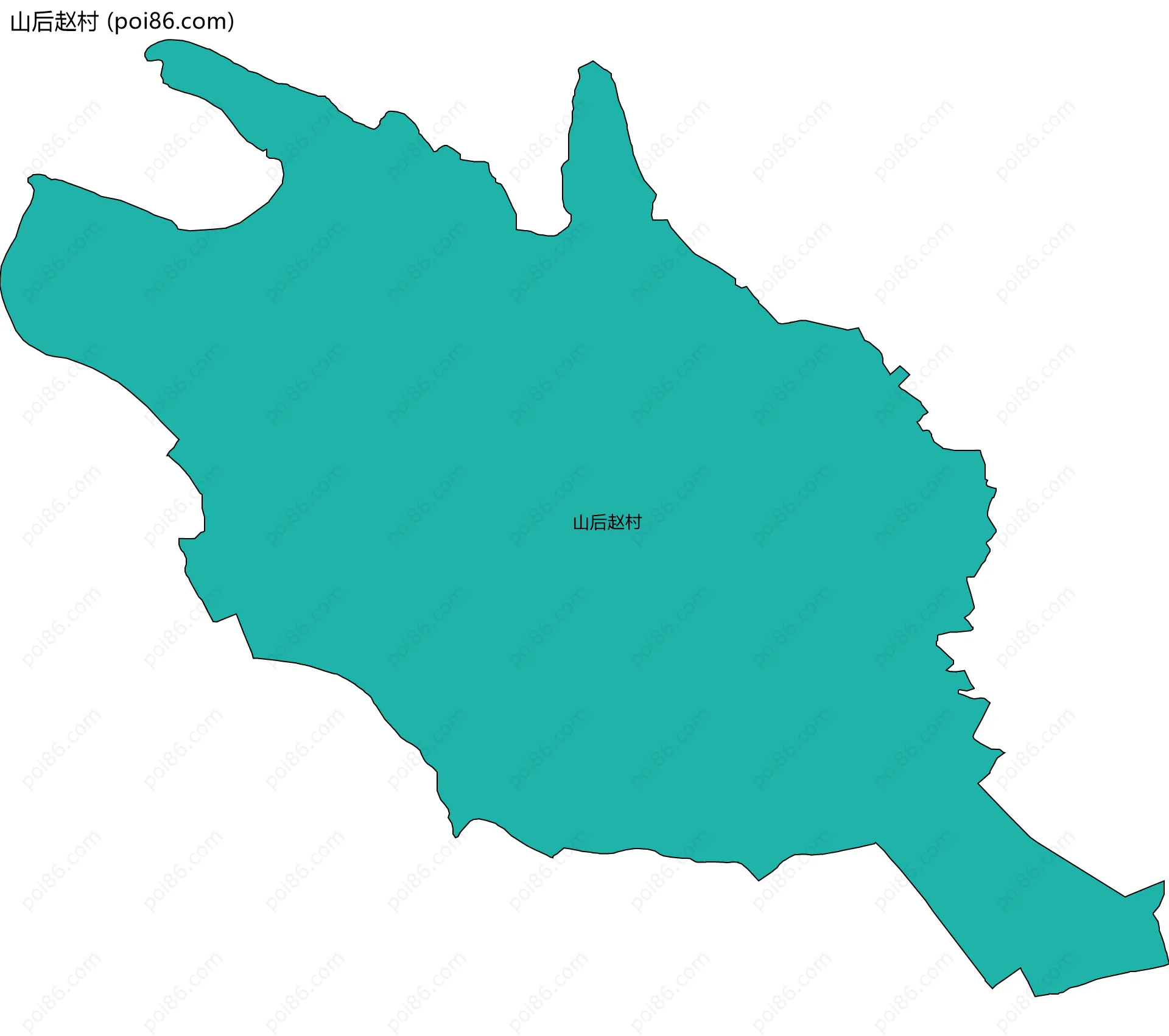 山后赵村边界地图