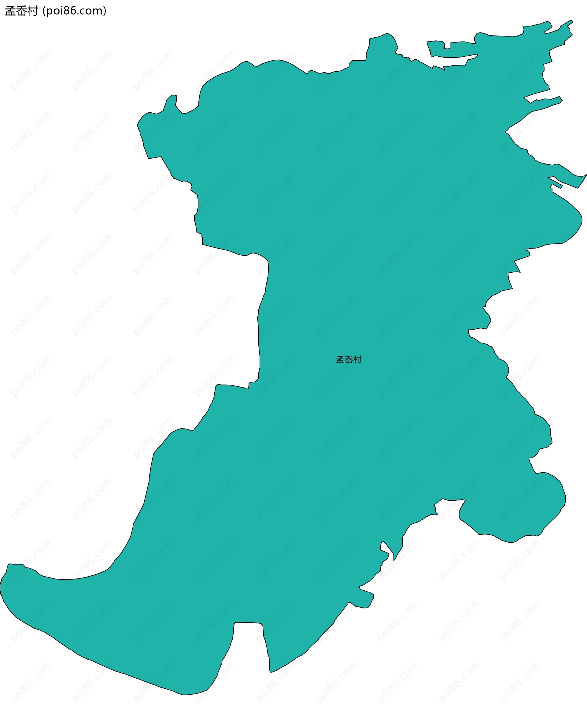 孟岙村边界地图