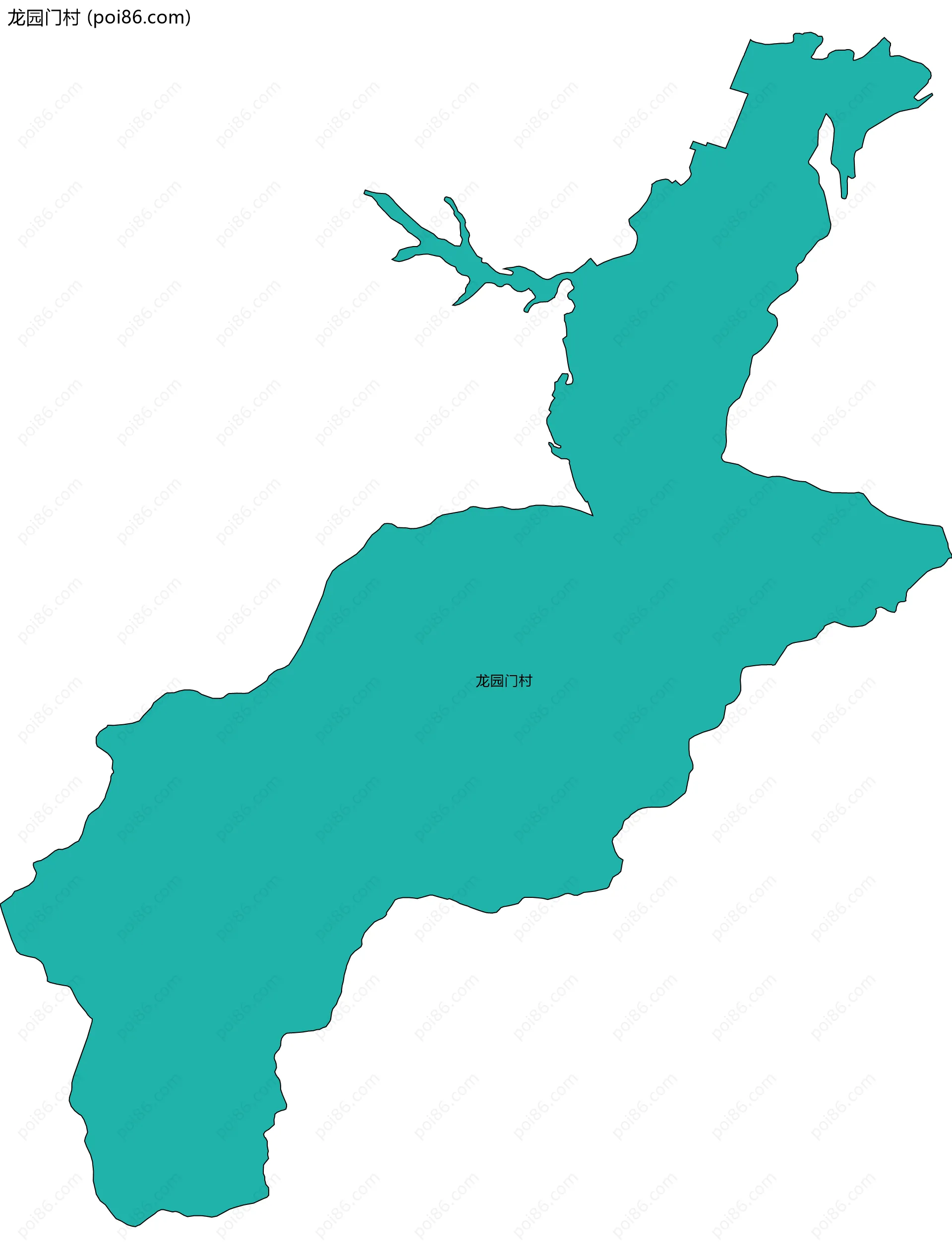 龙园门村边界地图