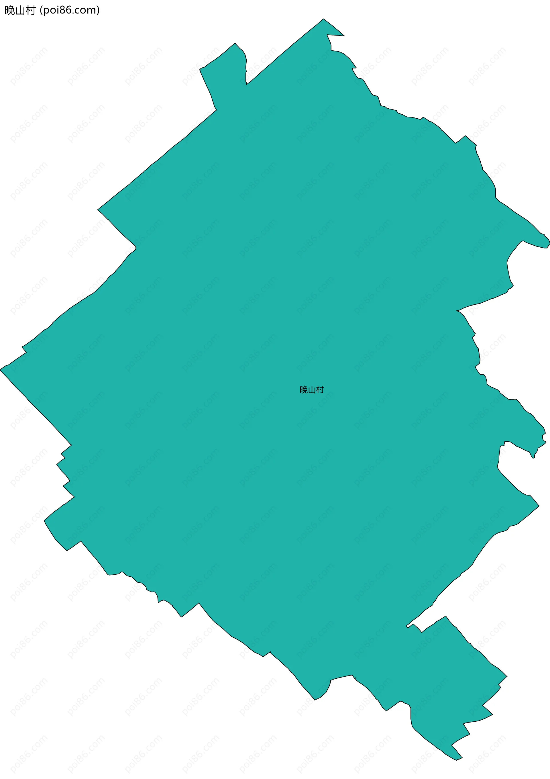 晚山村边界地图