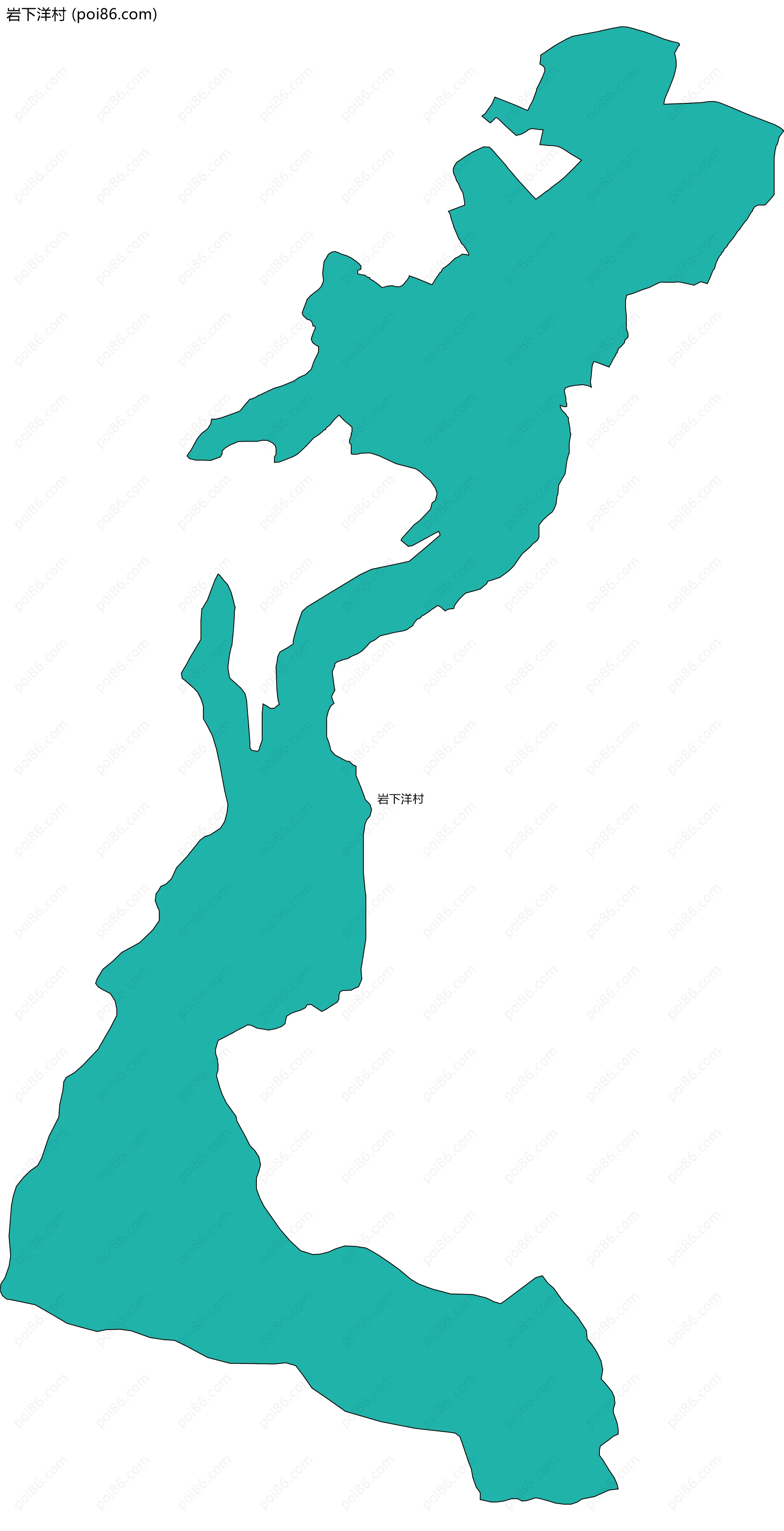 岩下洋村边界地图