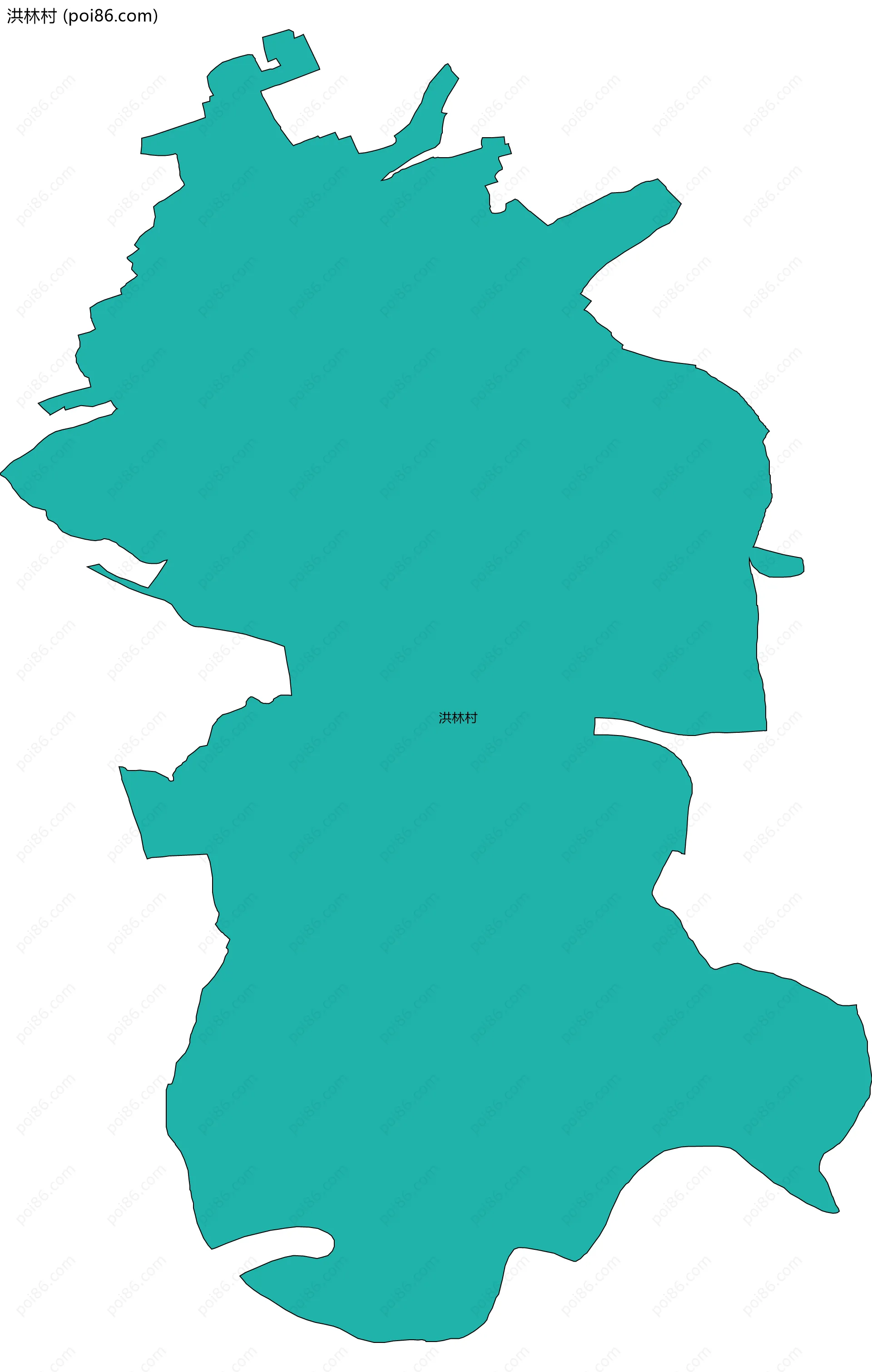 洪林村边界地图