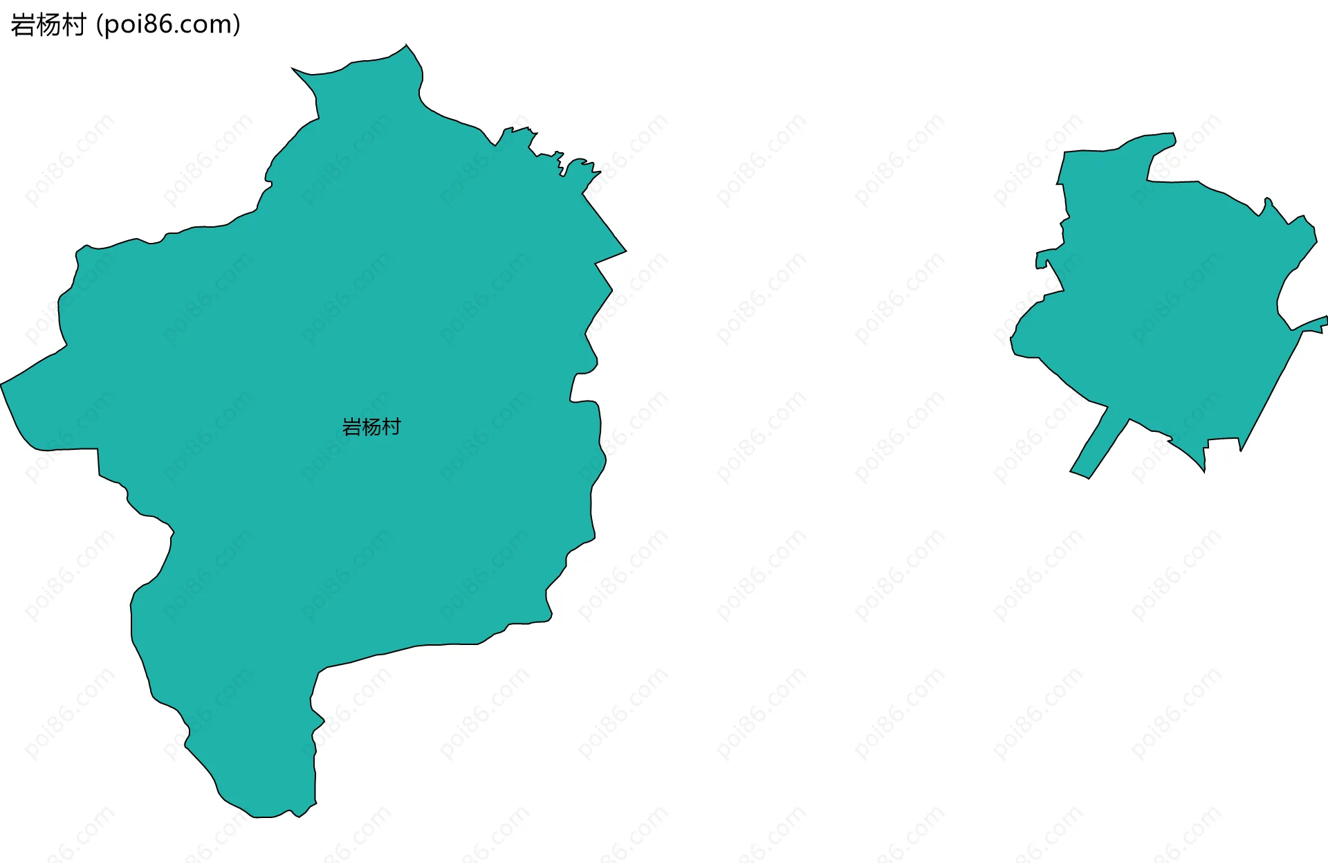 岩杨村边界地图