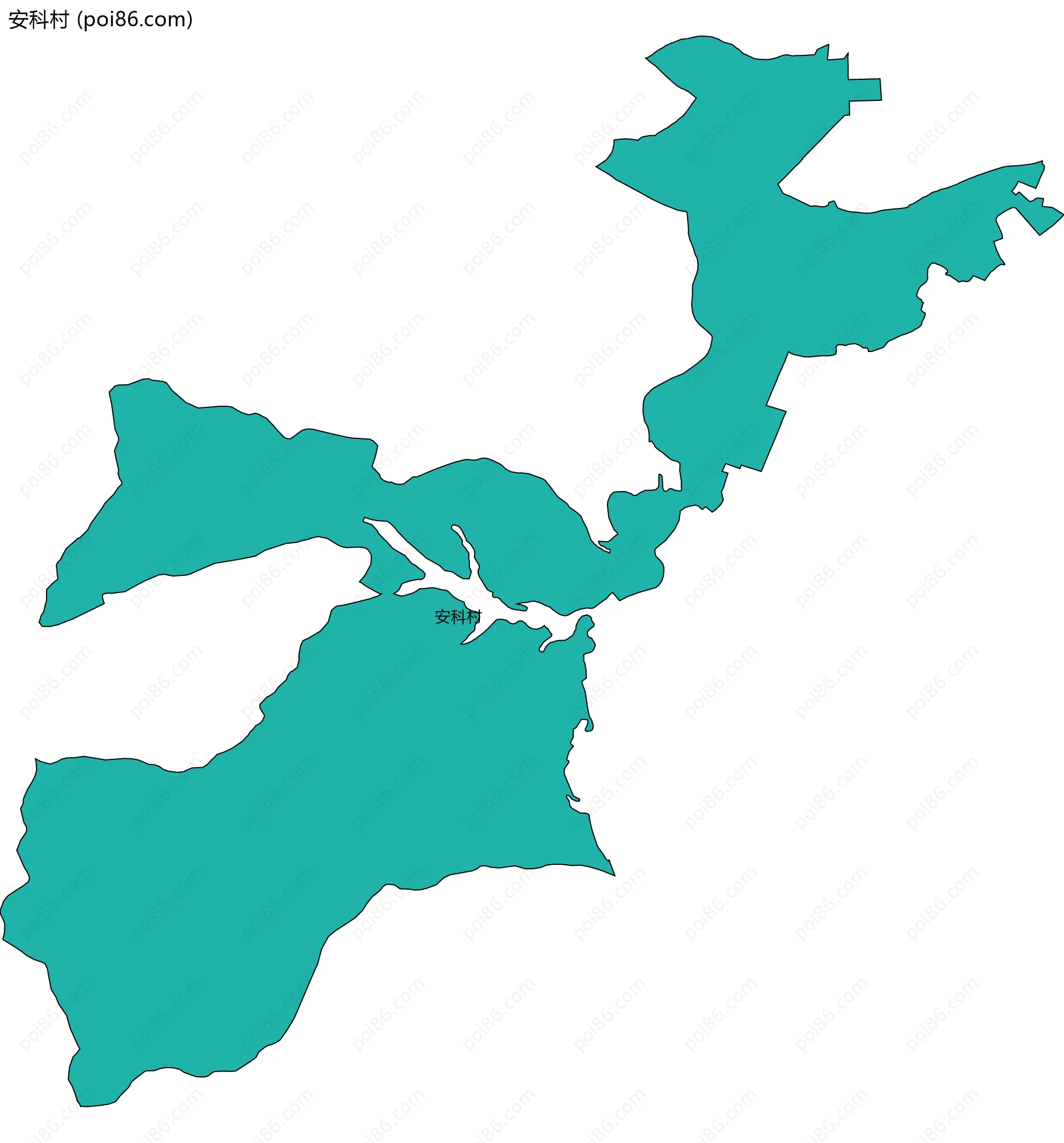 安科村边界地图