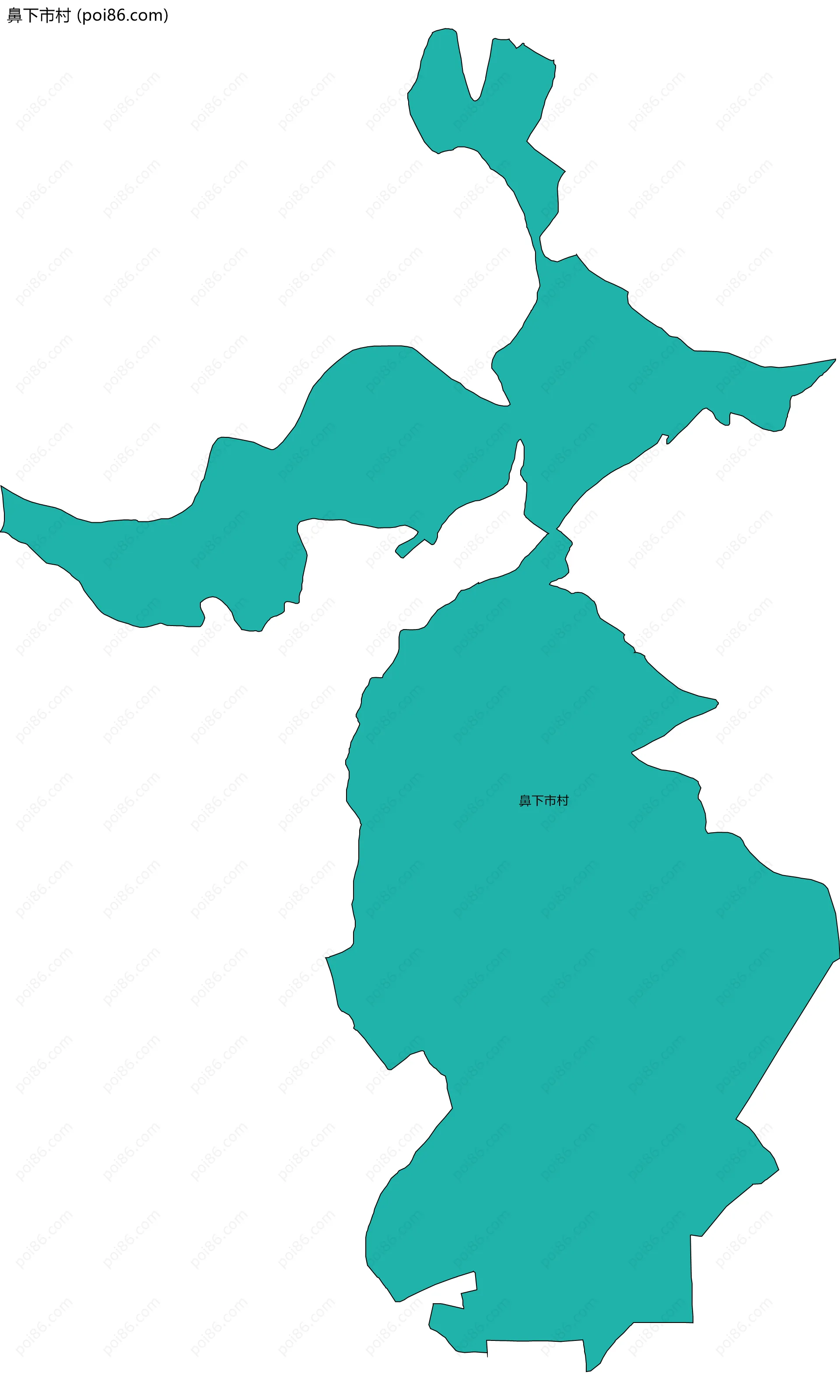 鼻下市村边界地图