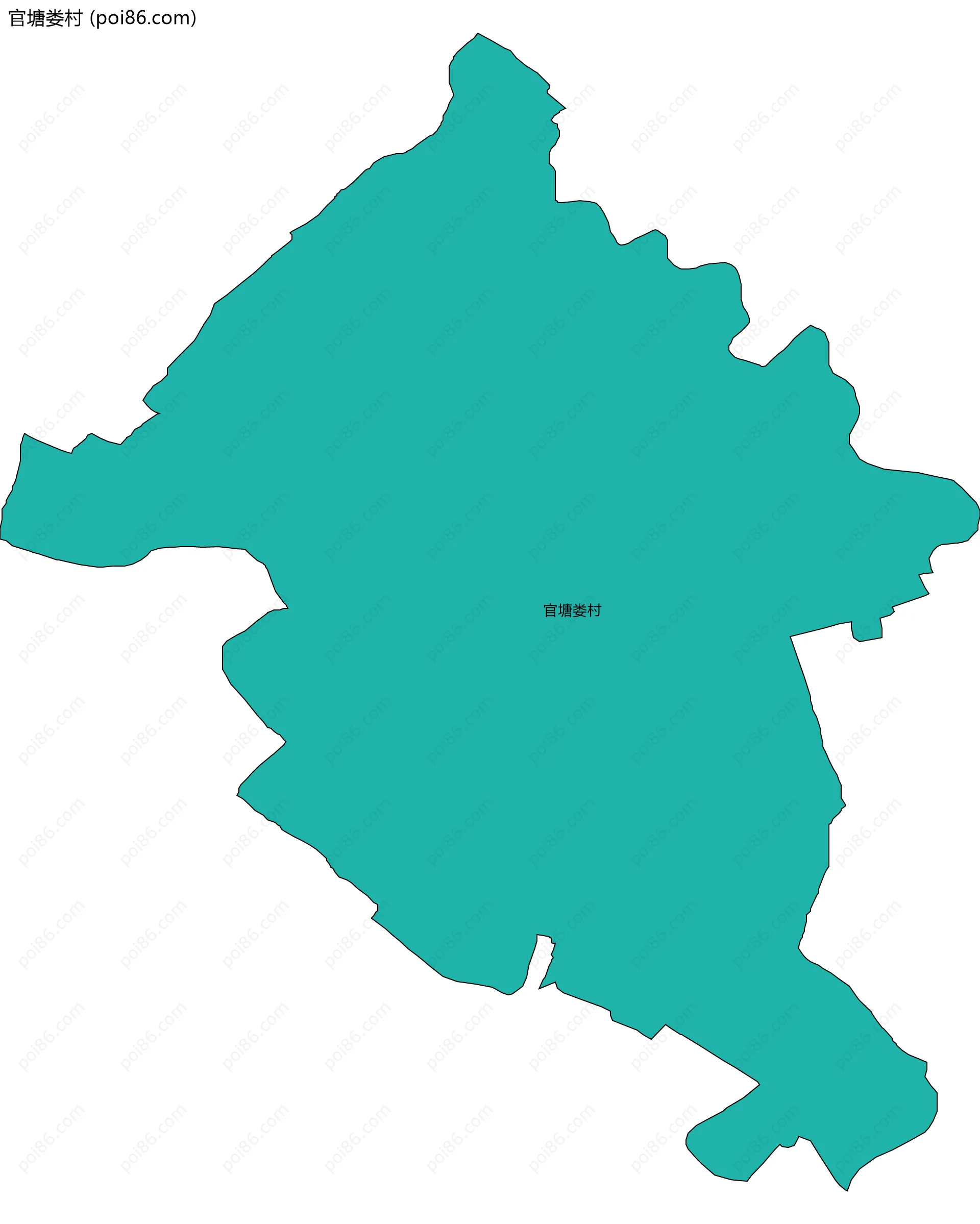 官塘娄村边界地图