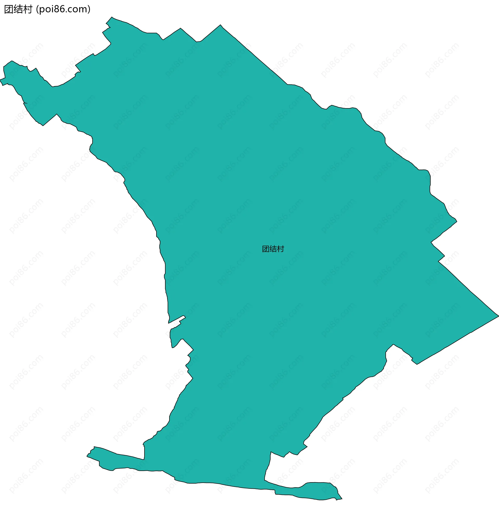 团结村边界地图