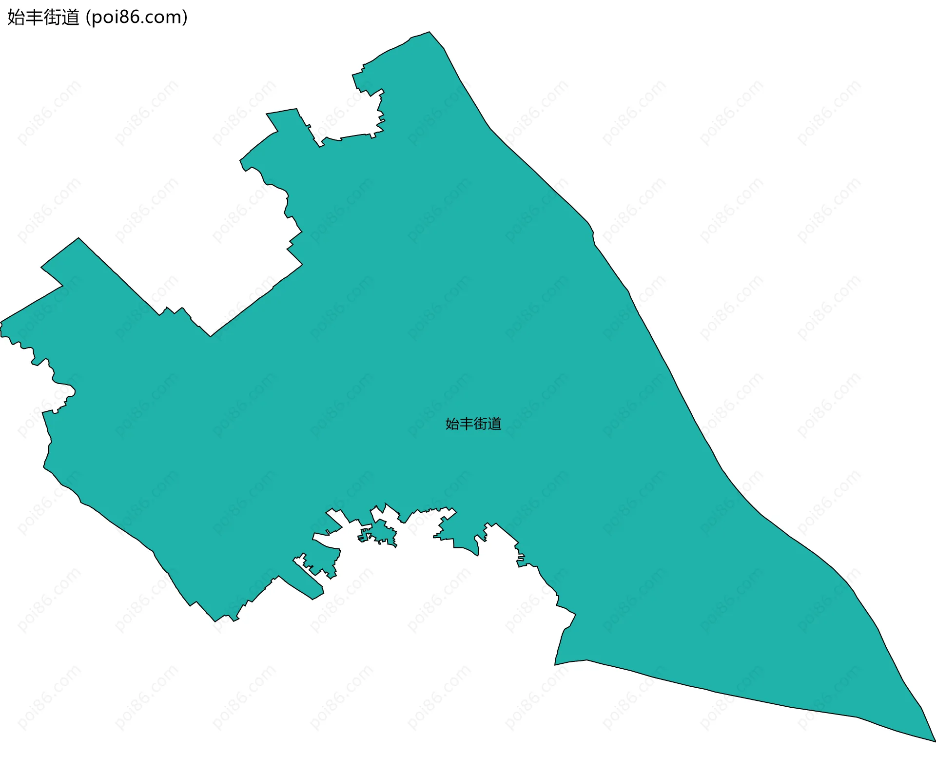 始丰街道边界地图