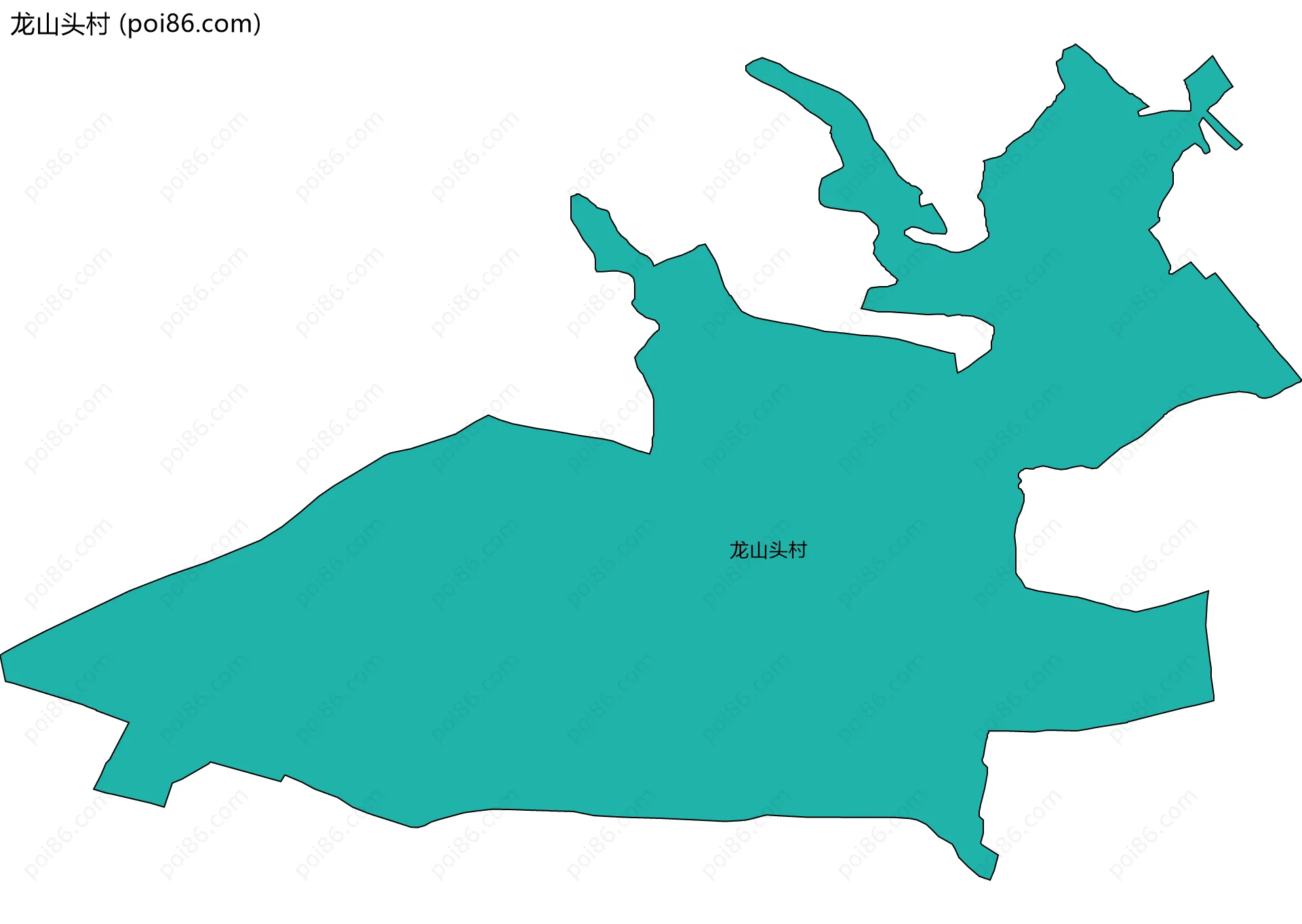 龙山头村边界地图