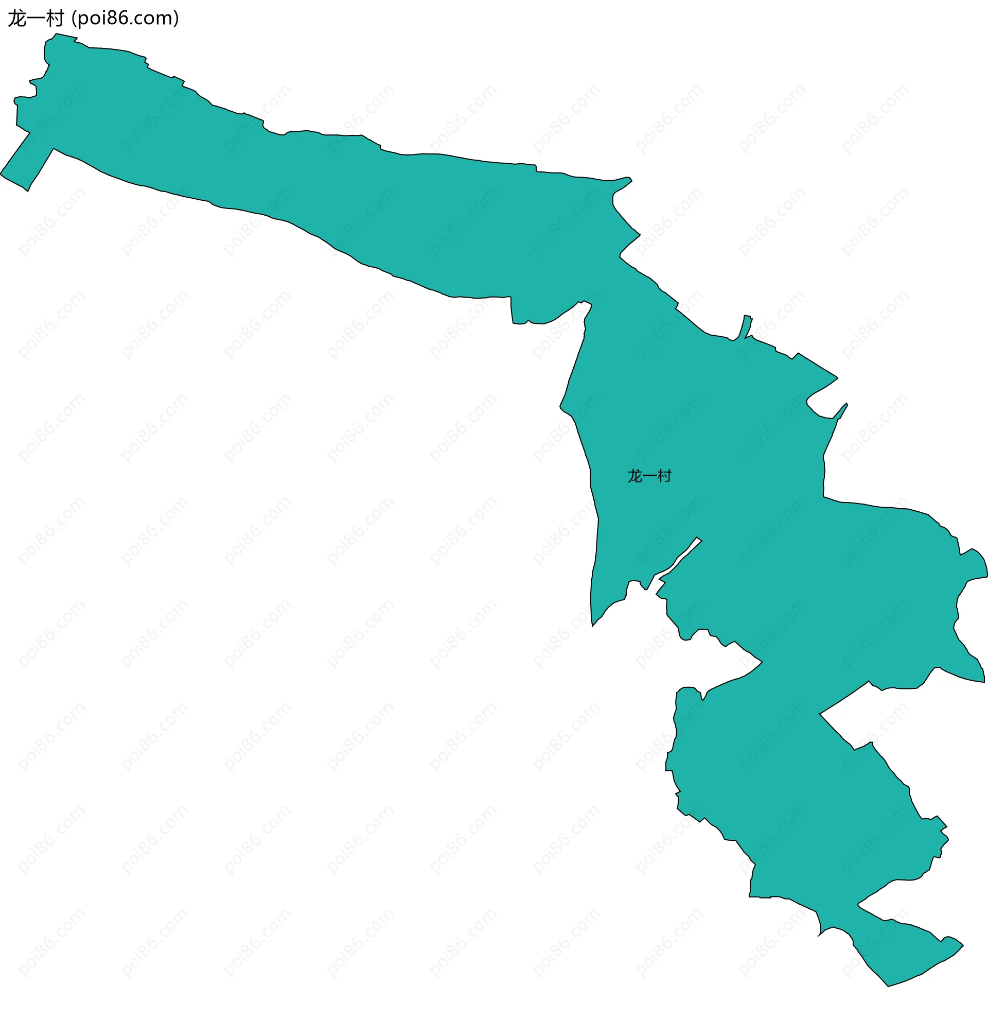 龙一村边界地图