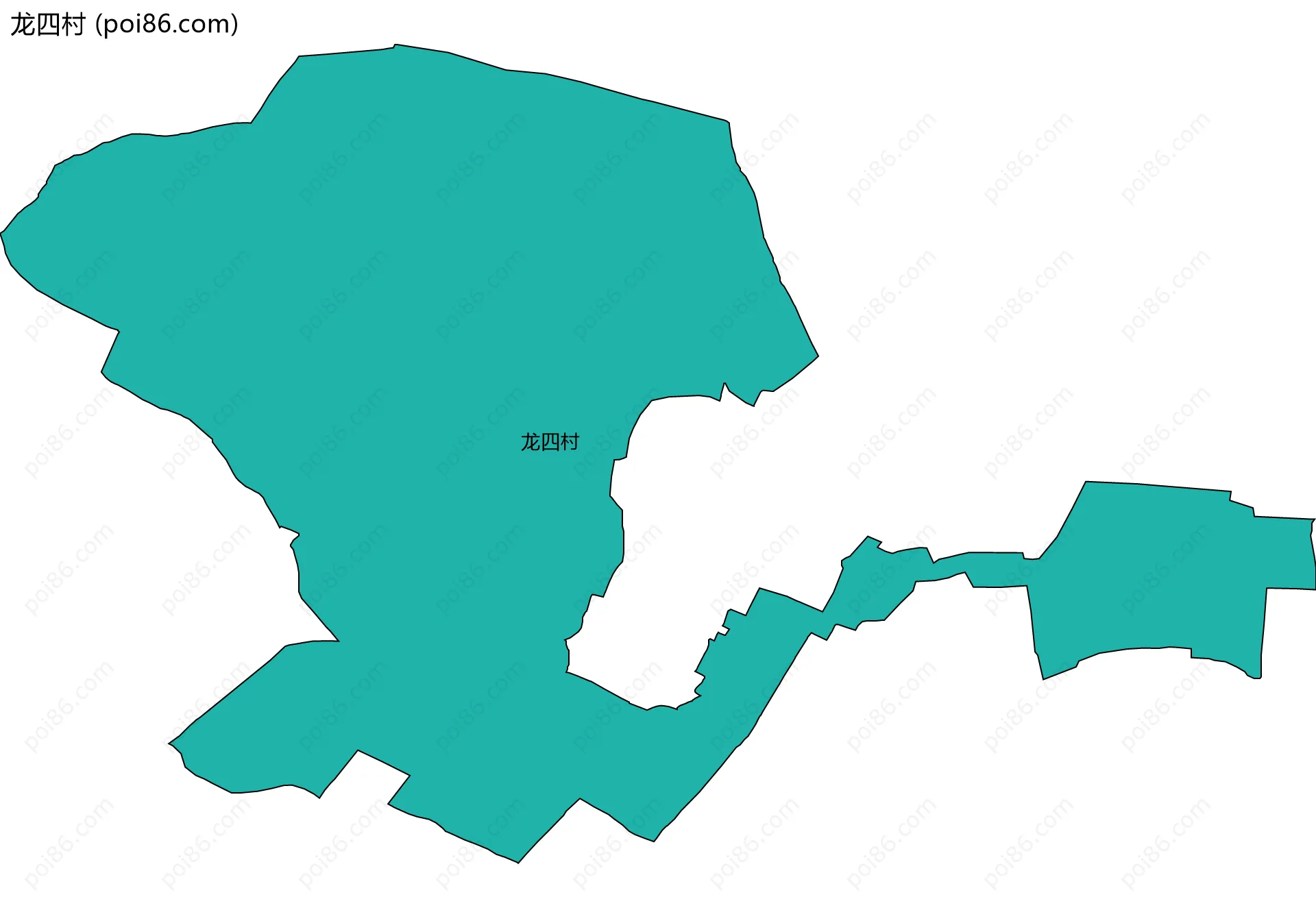 龙四村边界地图
