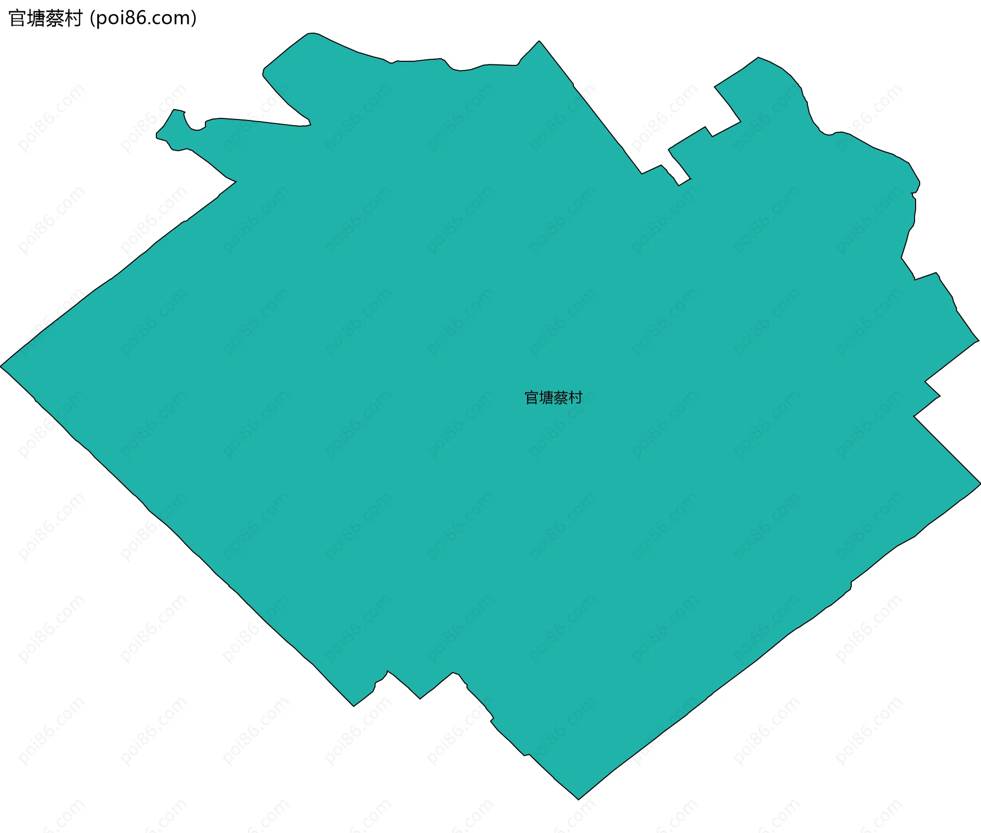 官塘蔡村边界地图