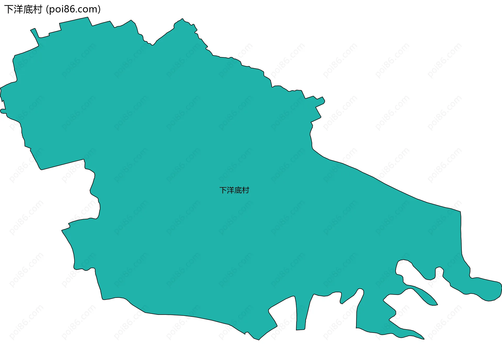 下洋底村边界地图