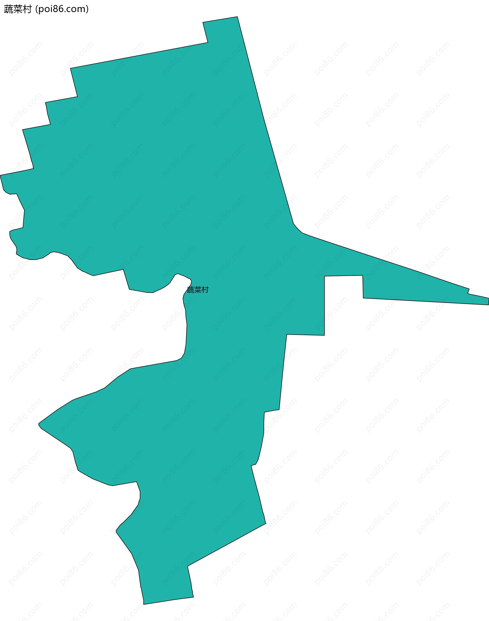 蔬菜村边界地图