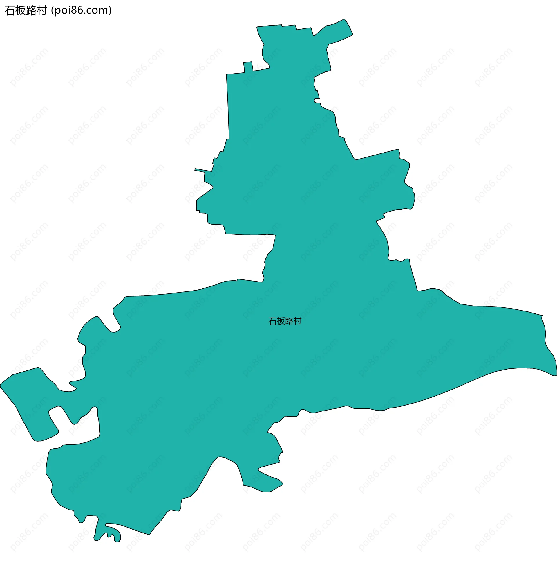 石板路村边界地图