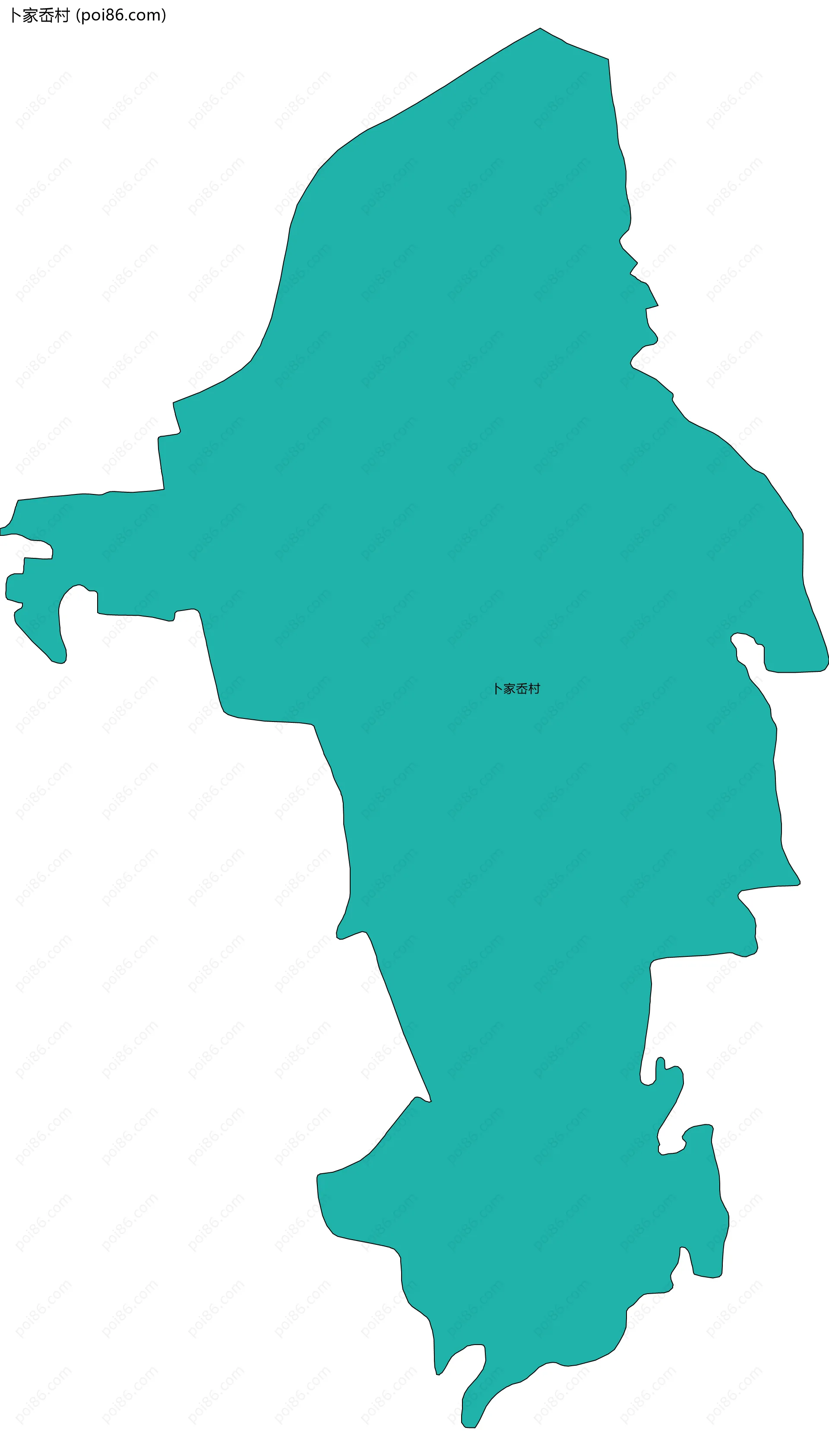 卜家岙村边界地图