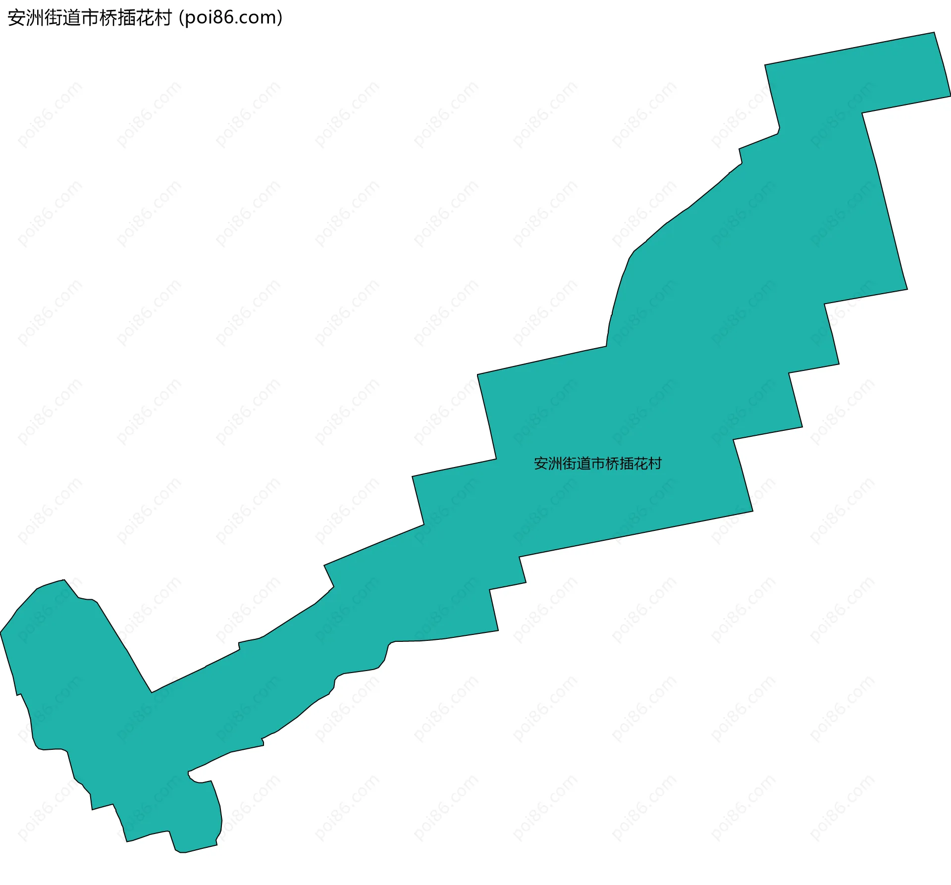 安洲街道市桥插花村边界地图