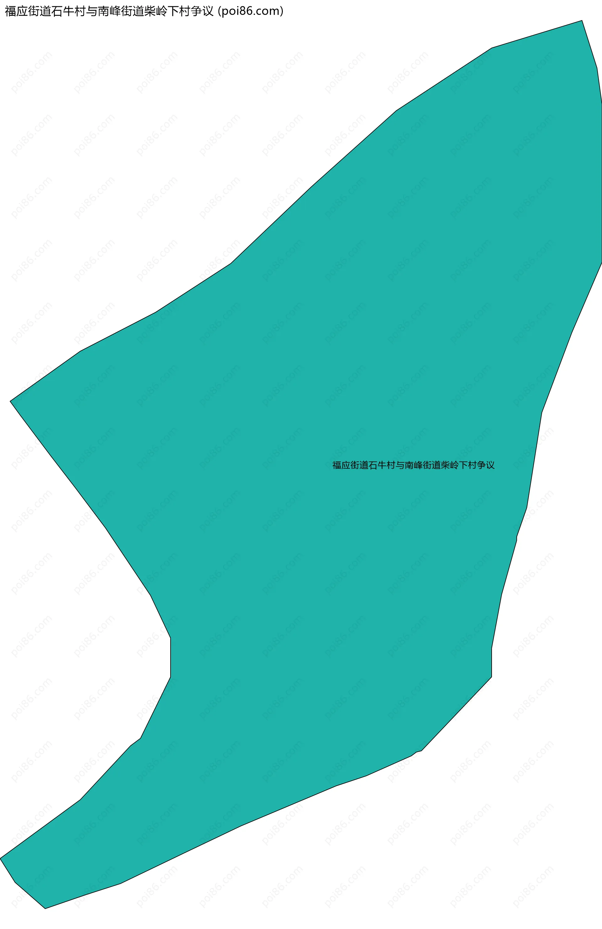 福应街道石牛村与南峰街道柴岭下村争议边界地图