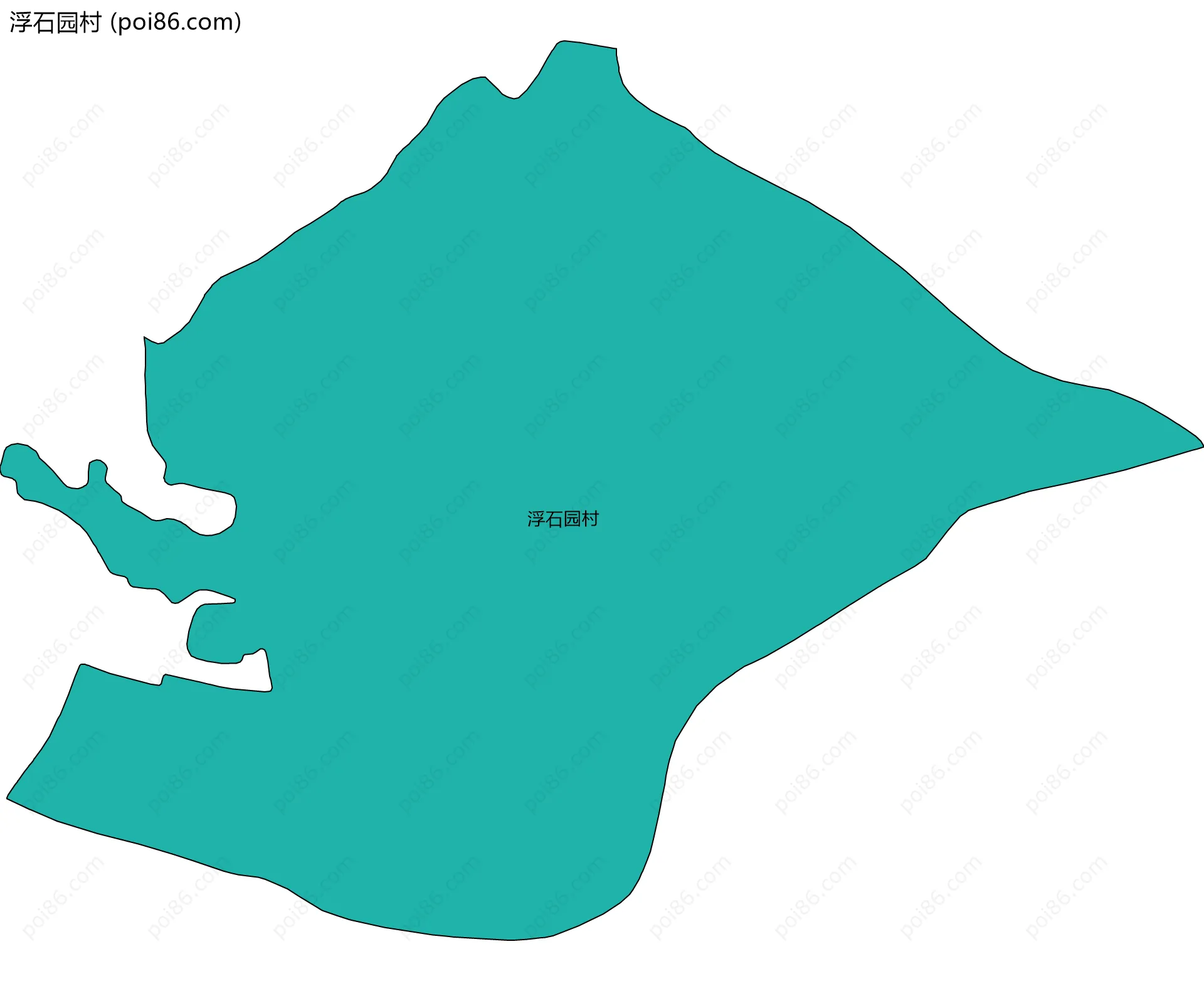 浮石园村边界地图