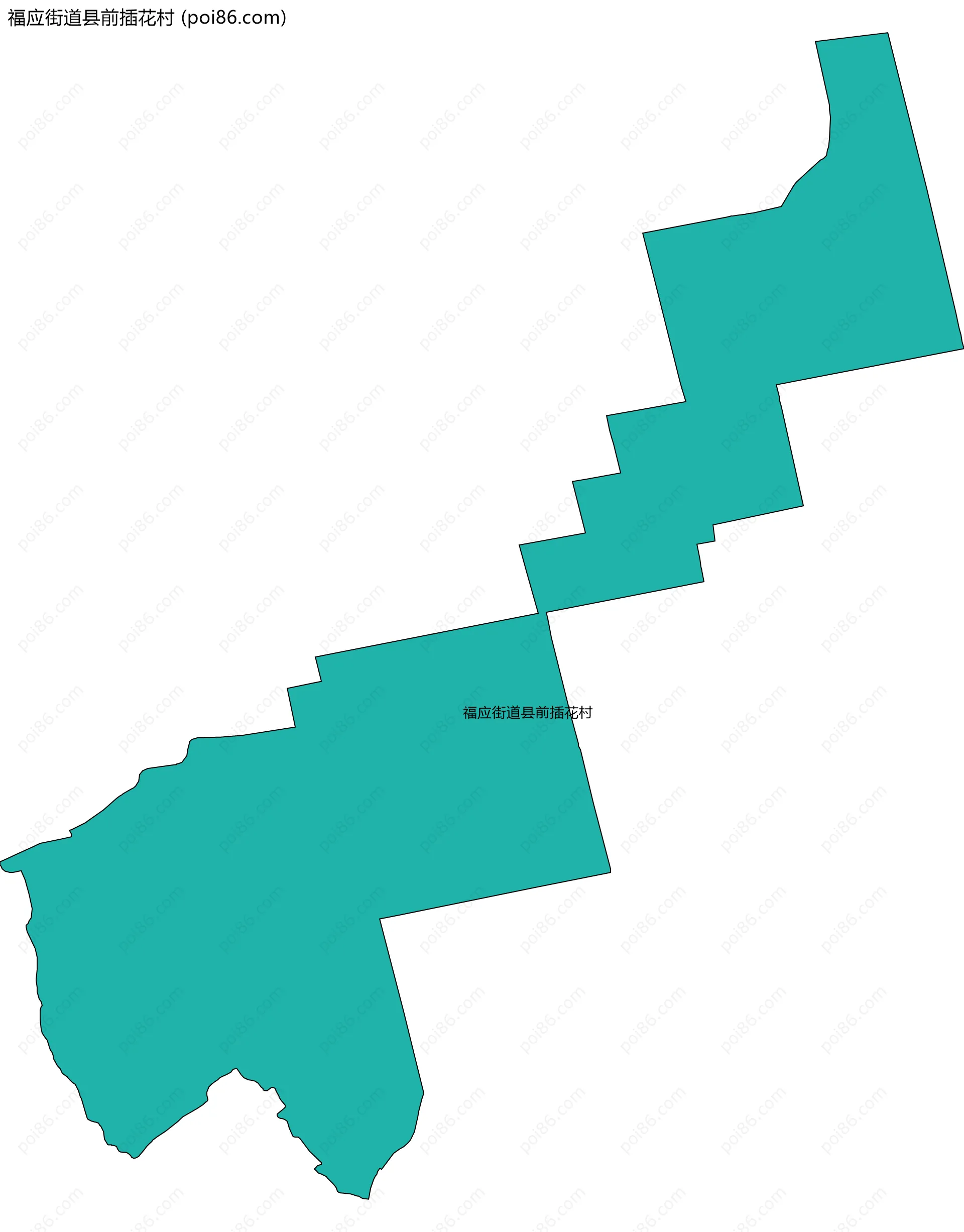福应街道县前插花村边界地图