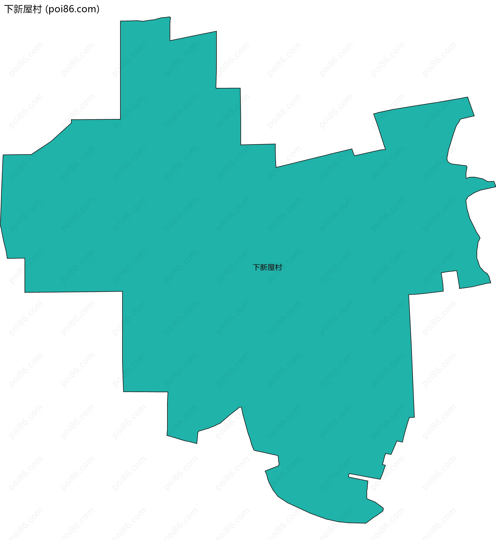下新屋村边界地图