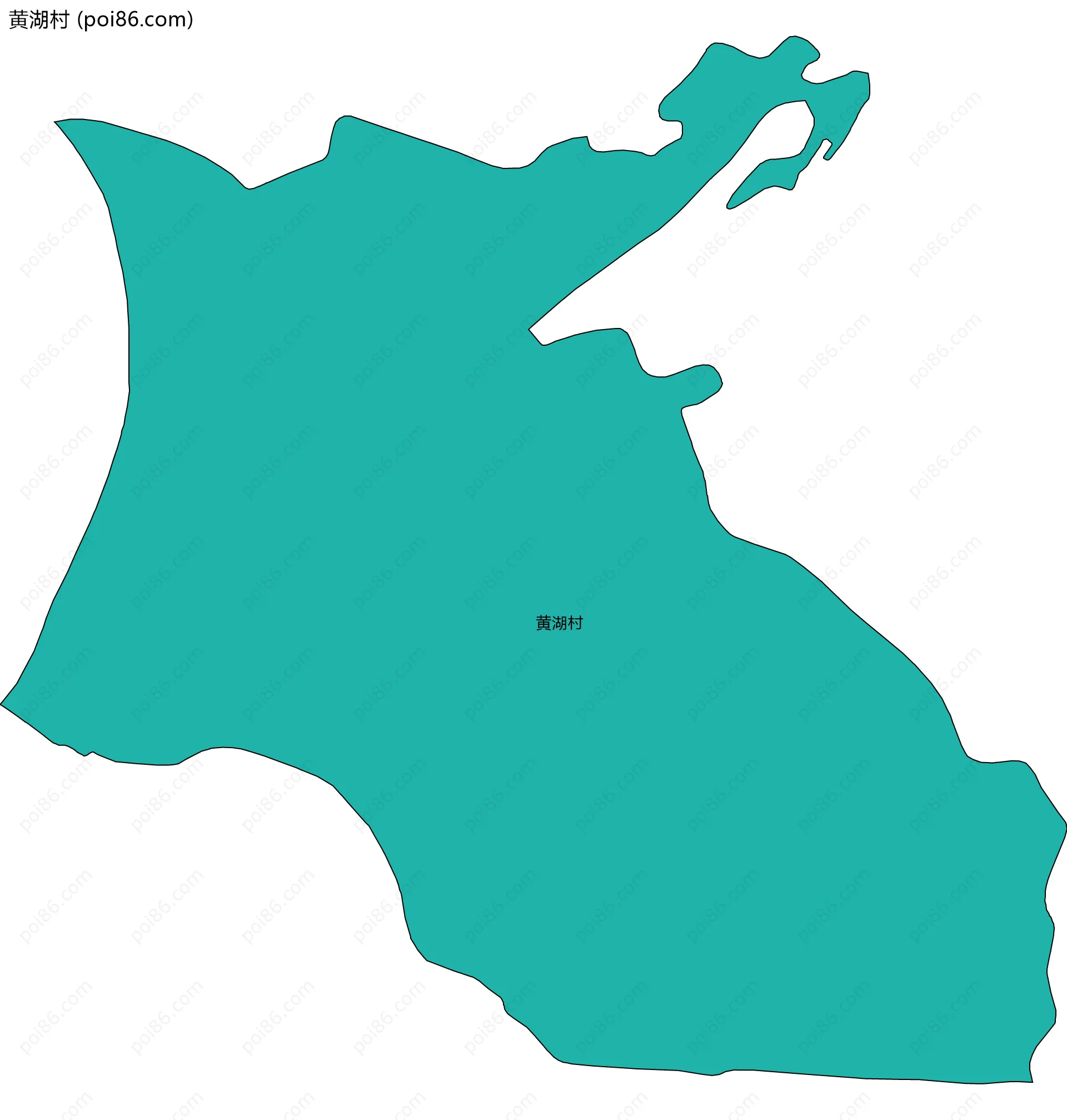 黄湖村边界地图