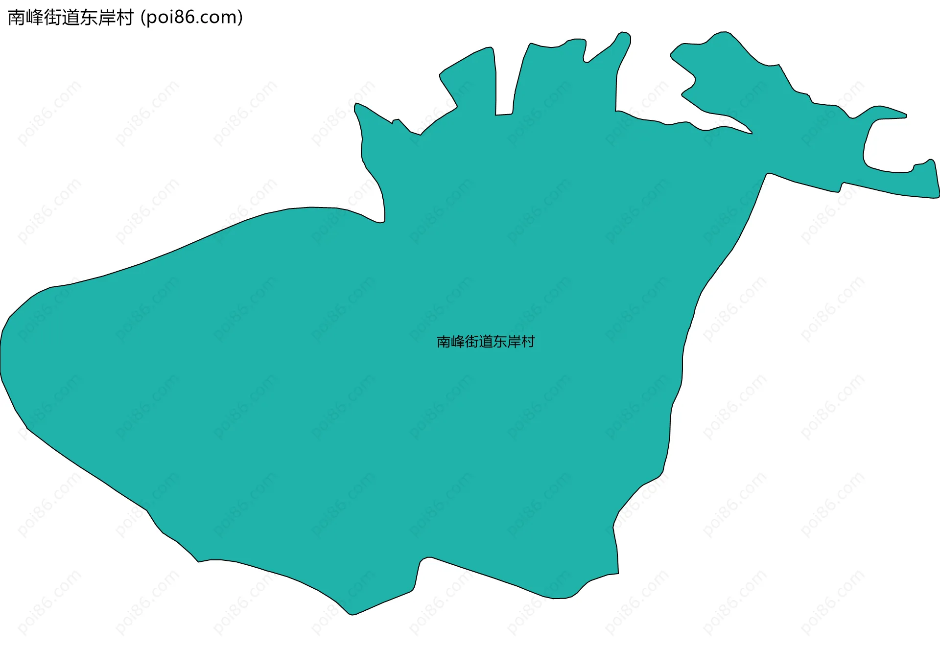 南峰街道东岸村边界地图