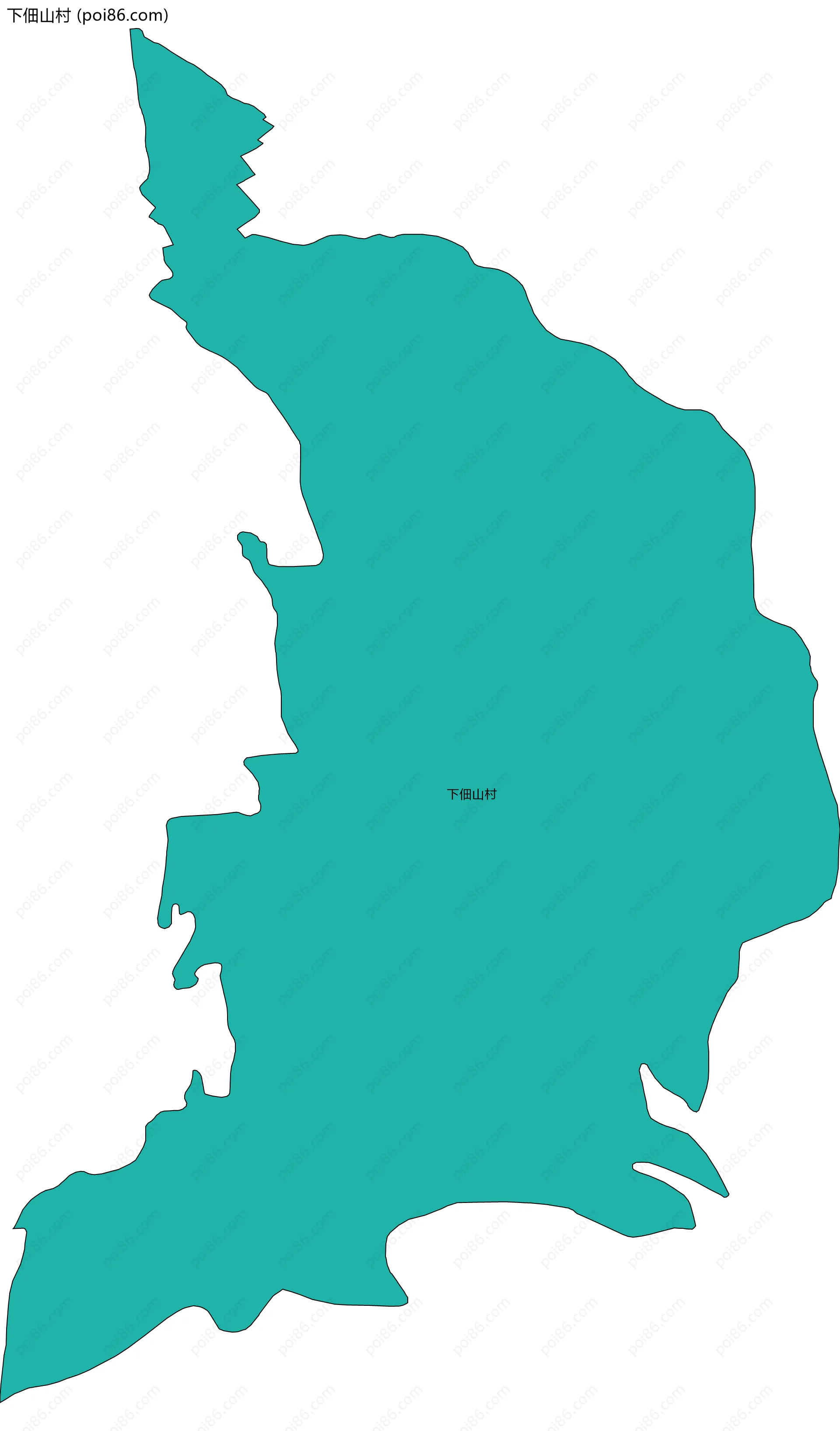 下佃山村边界地图