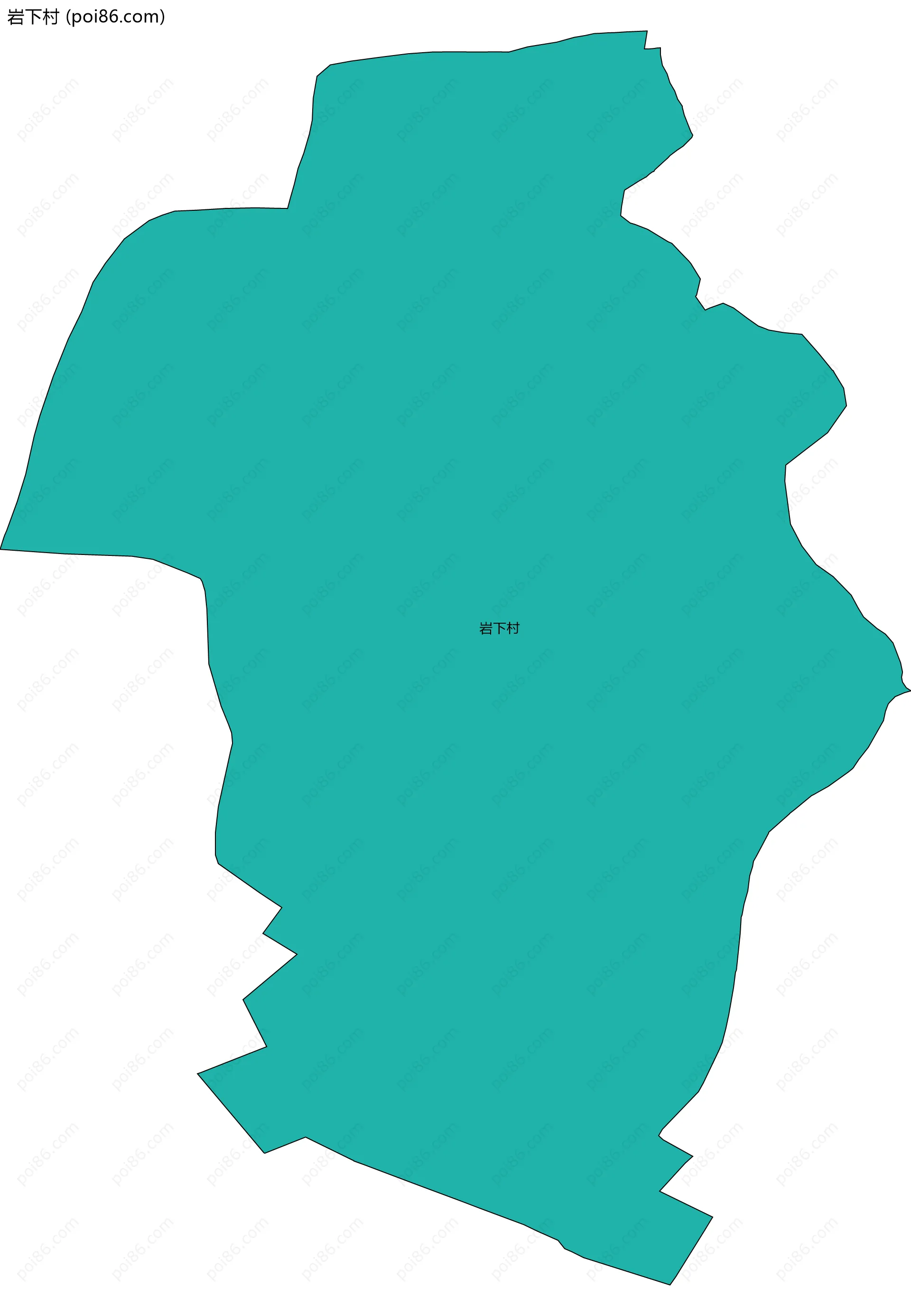 岩下村边界地图