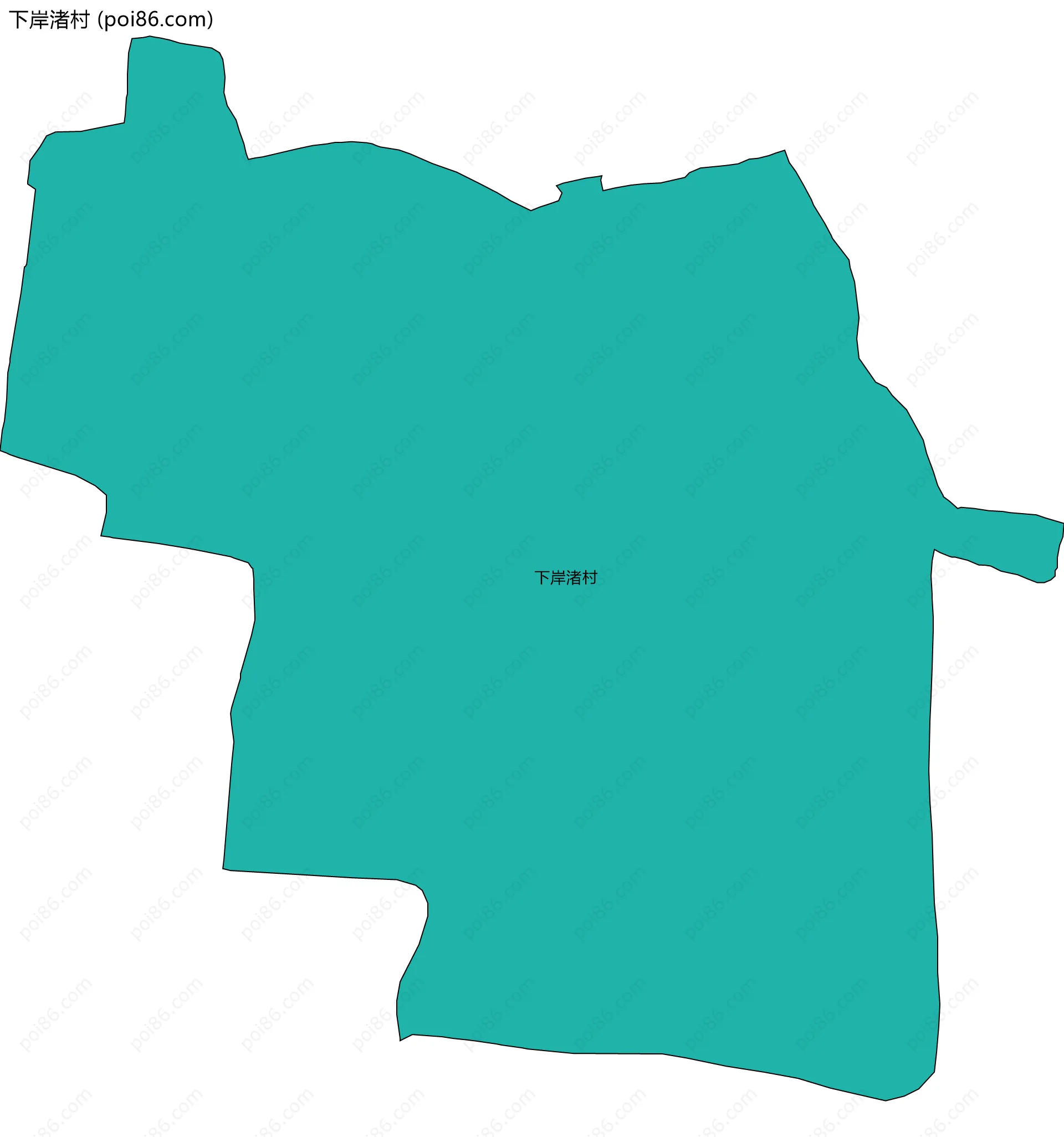 下岸渚村边界地图