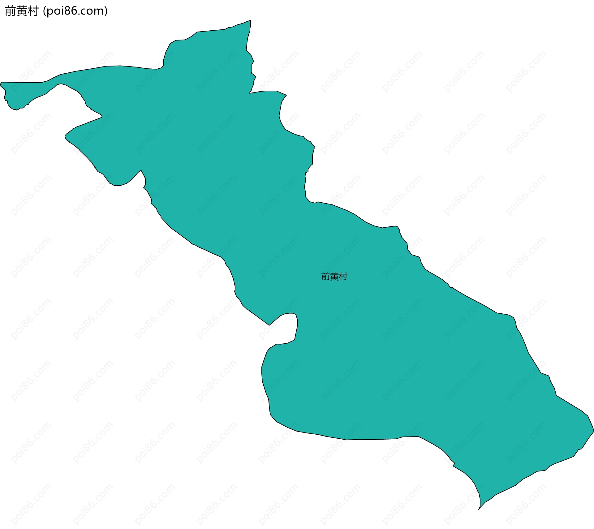 前黄村边界地图