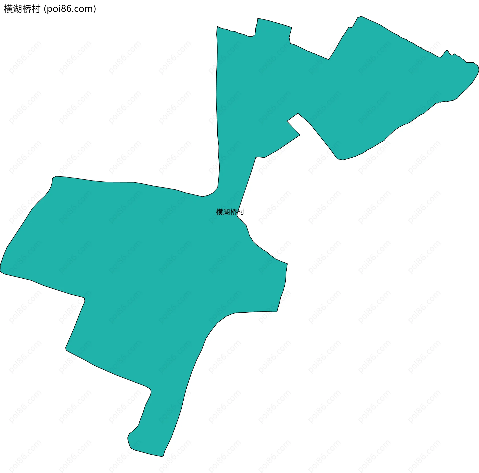 横湖桥村边界地图