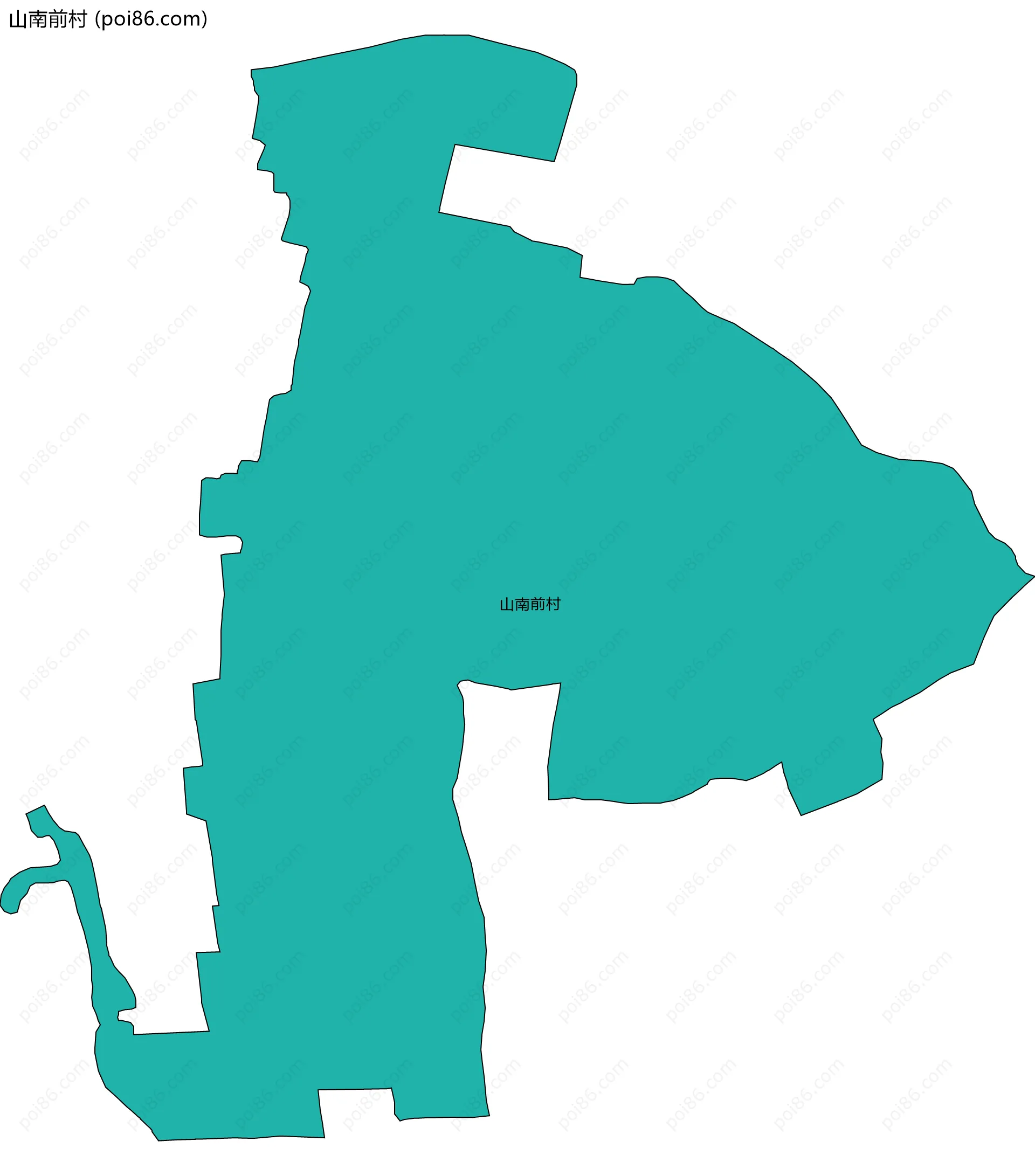 山南前村边界地图