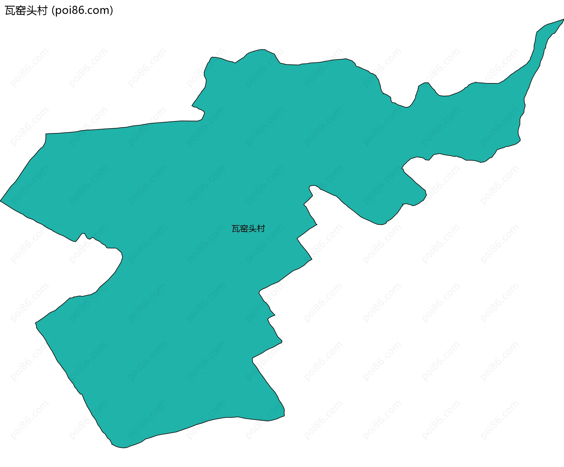 瓦窑头村边界地图