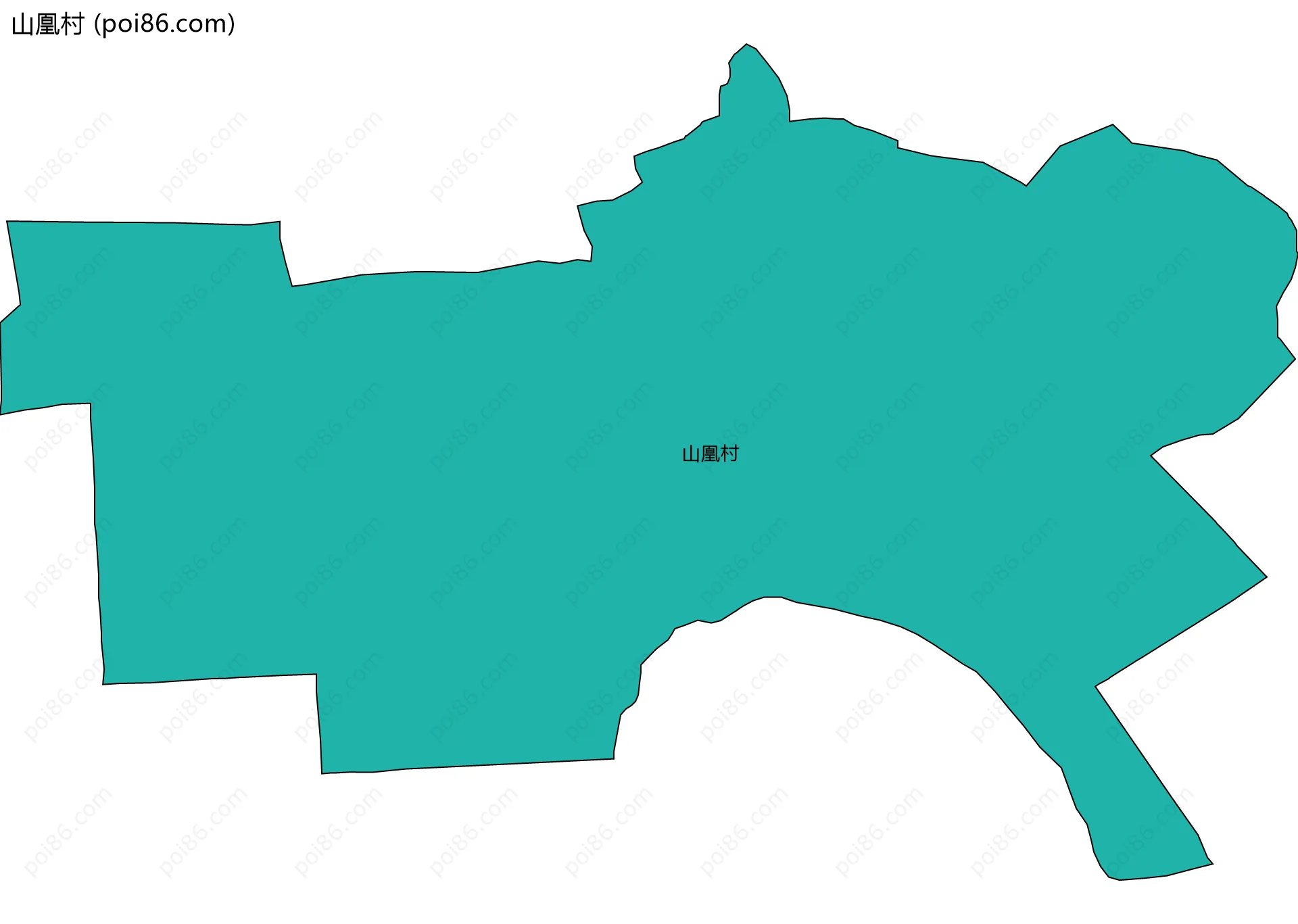山凰村边界地图