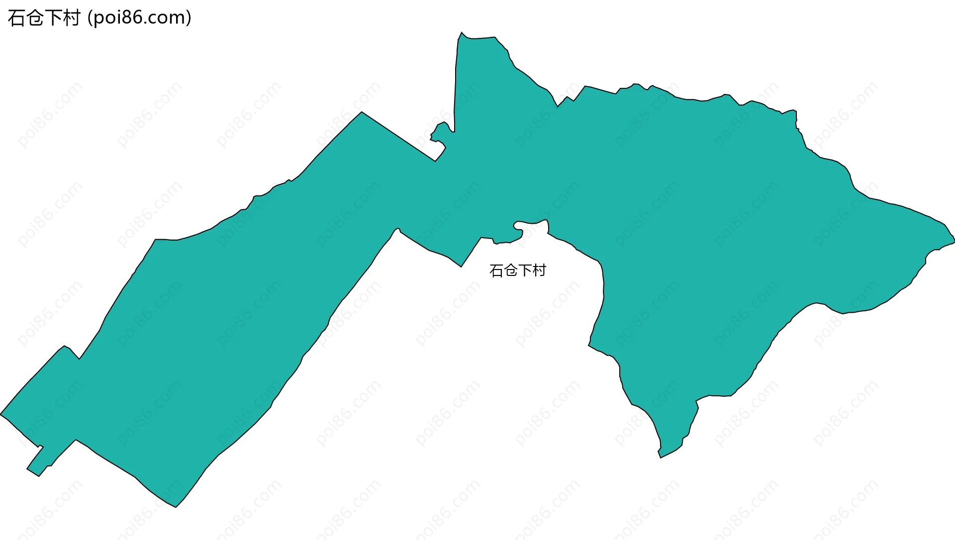 石仓下村边界地图