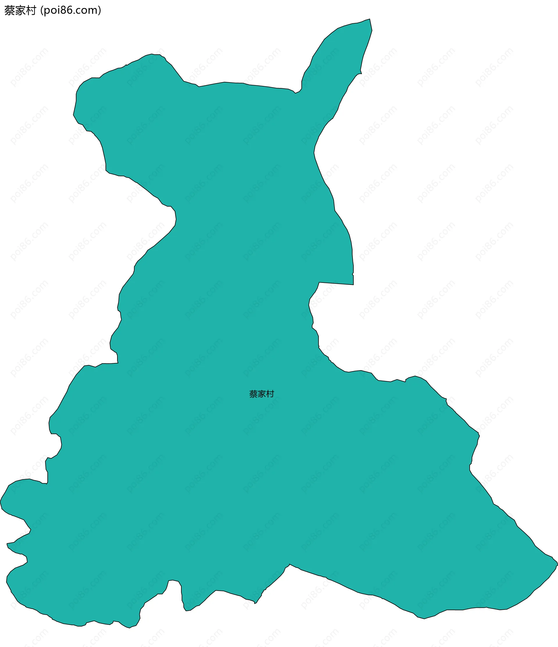 蔡家村边界地图