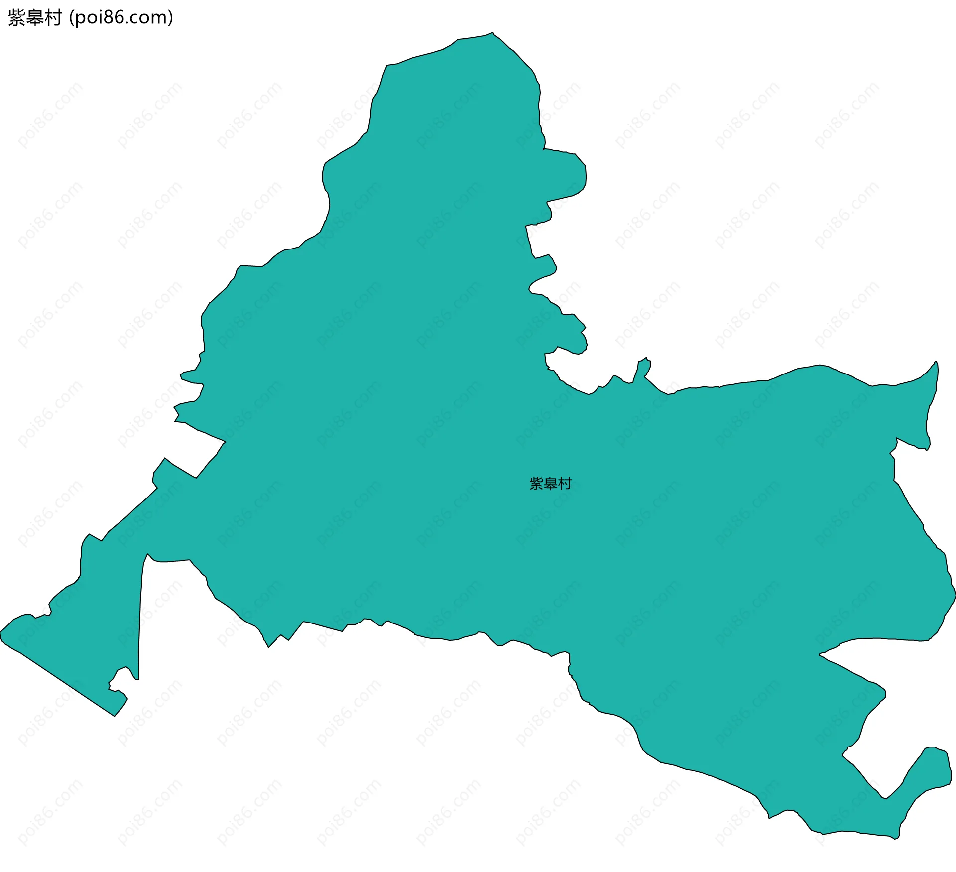 紫皋村边界地图