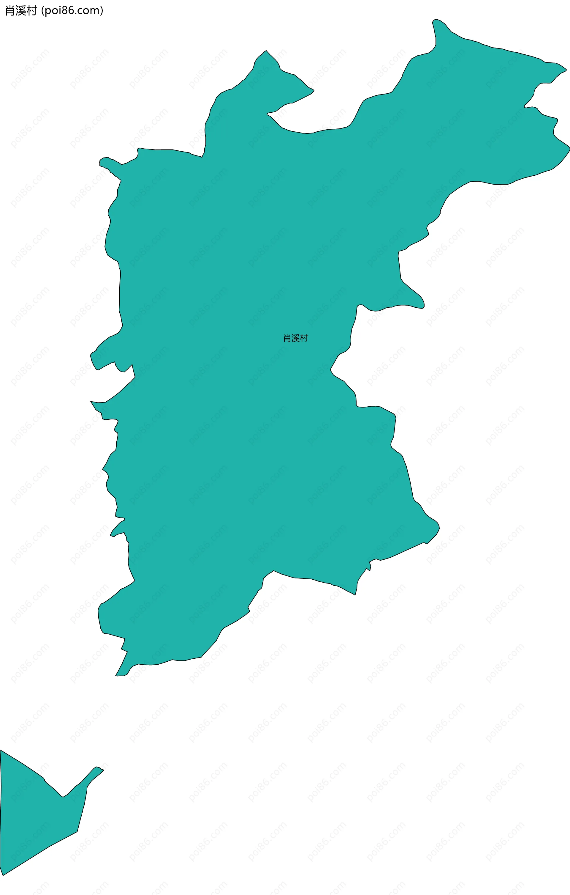 肖溪村边界地图