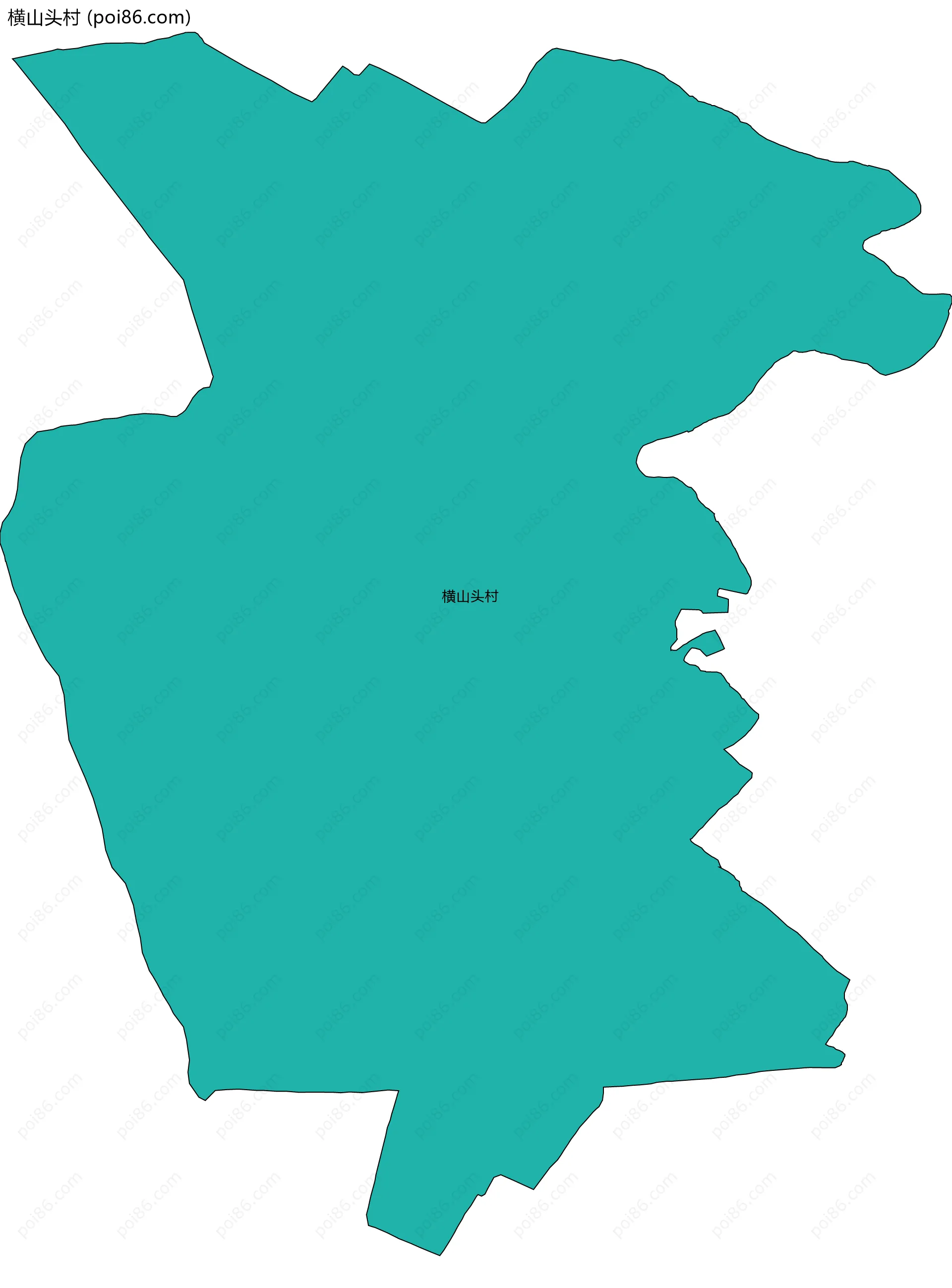 横山头村边界地图