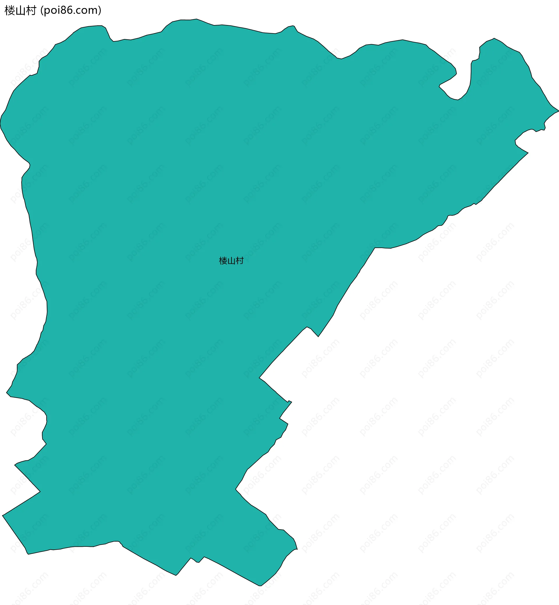 楼山村边界地图