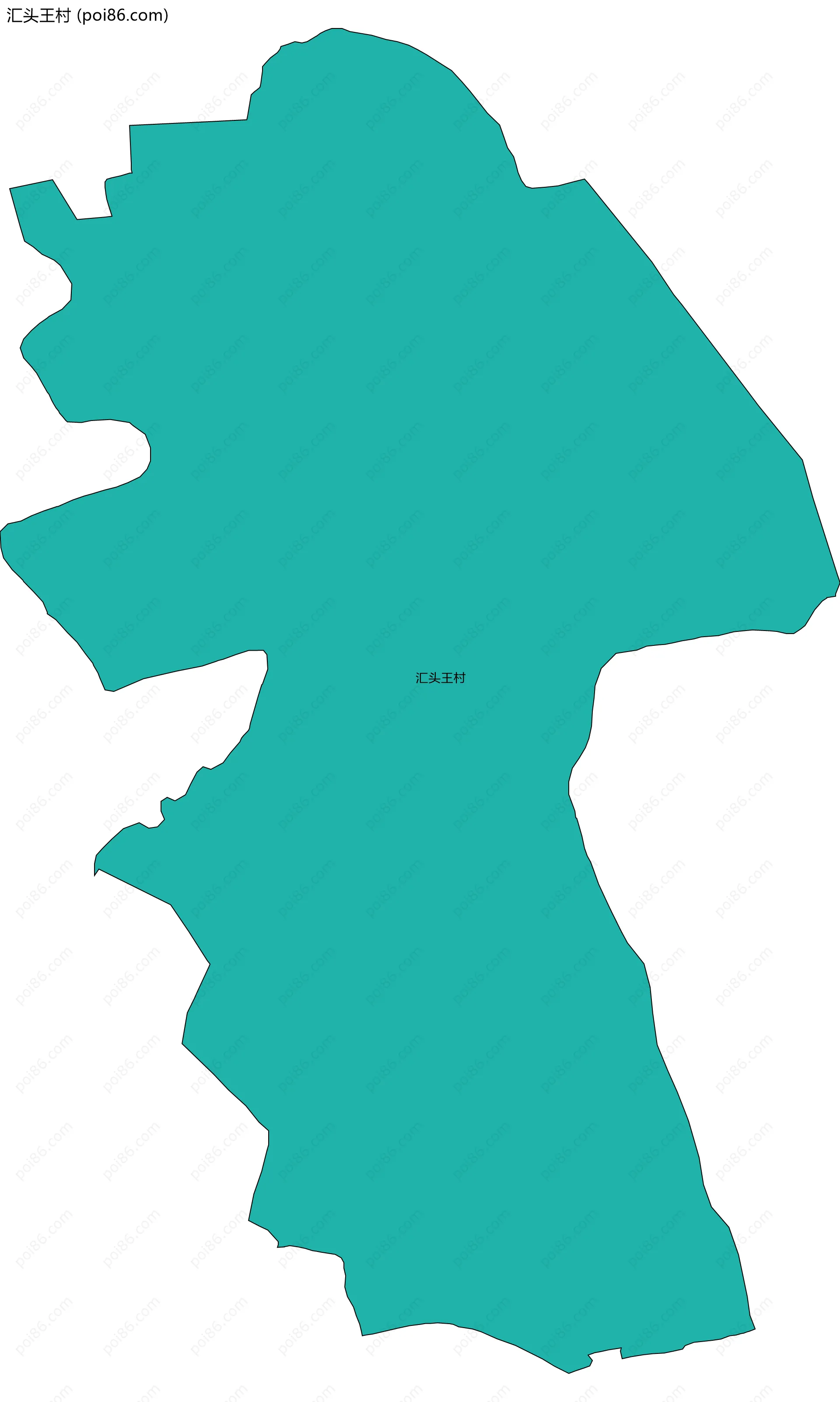 汇头王村边界地图