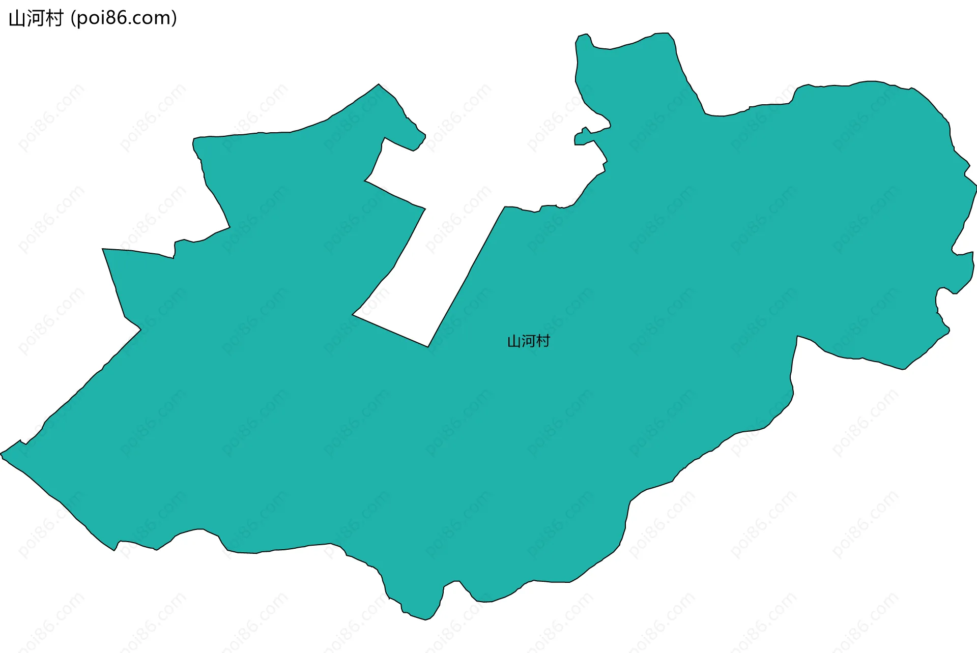山河村边界地图